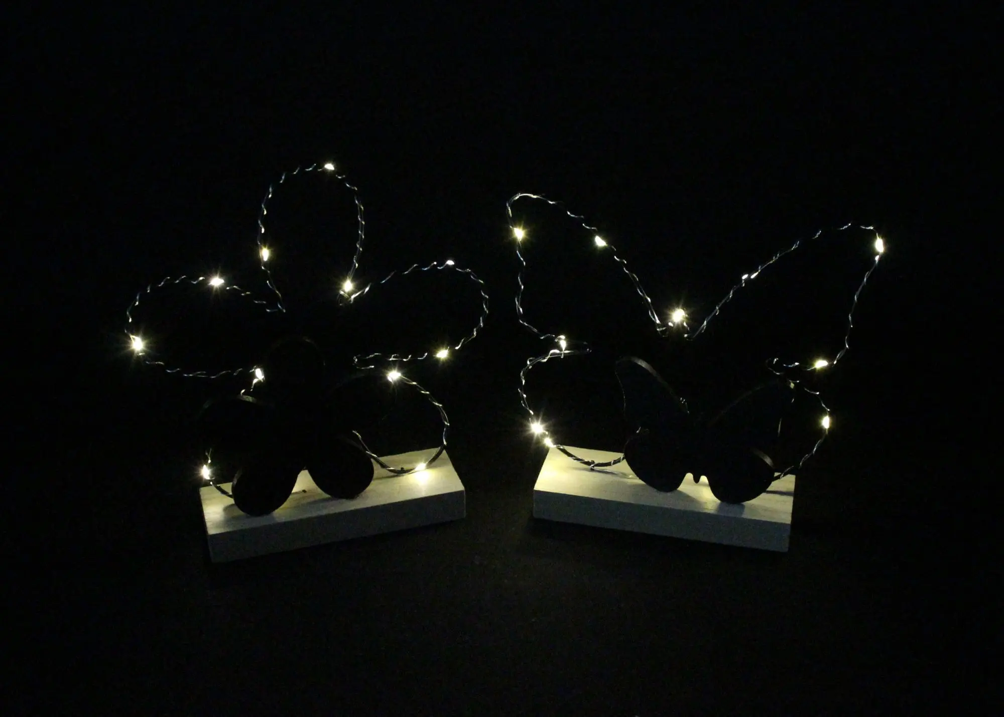 Acheter Lot de 2 déco LED "papillon et fleur"  dans la boutique en ligne de Frank Flechtwaren pour Pâques