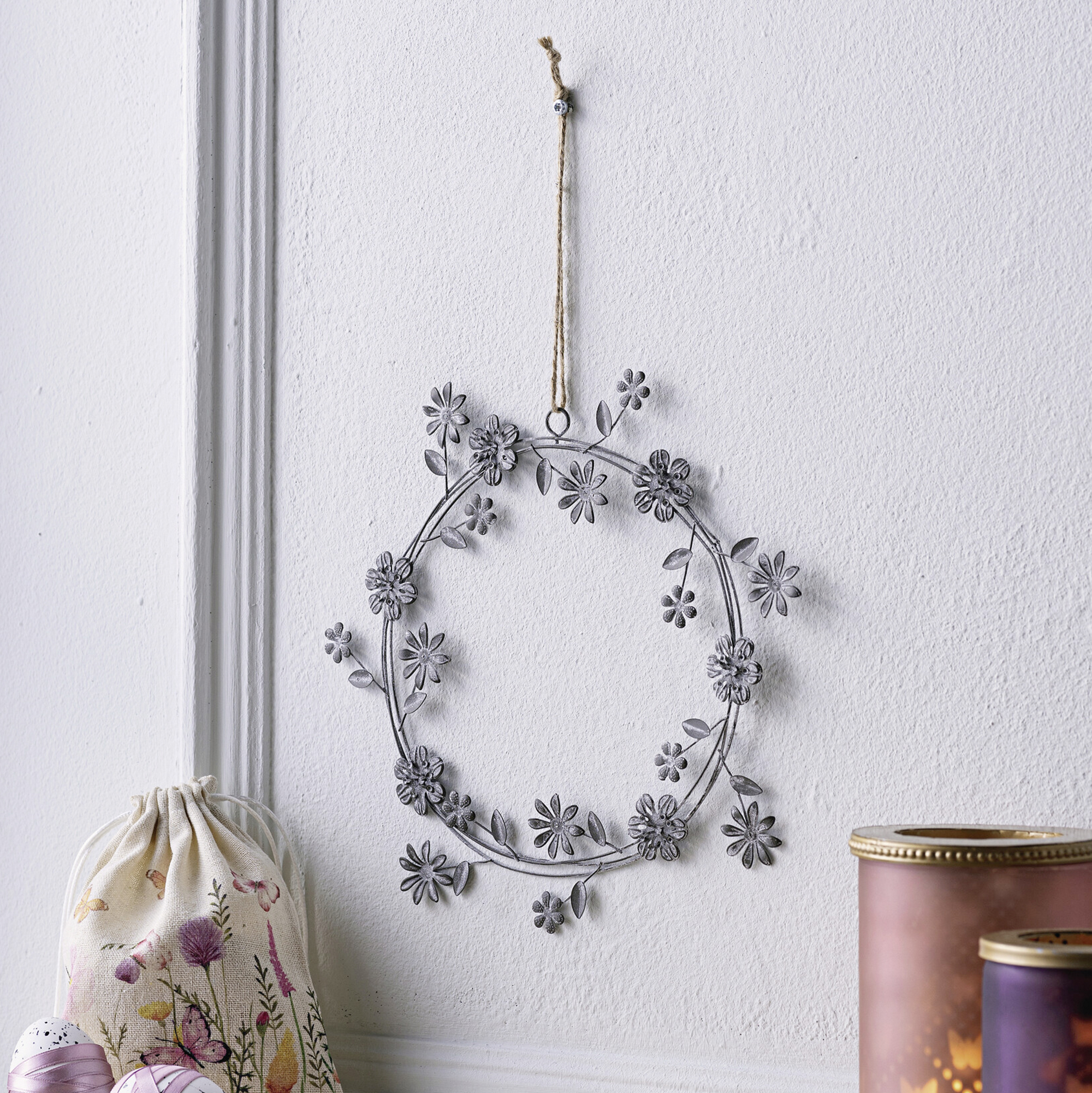 Acheter Suspension "anneau fleuri"  dans la boutique en ligne de Frank Flechtwaren pour Pâques