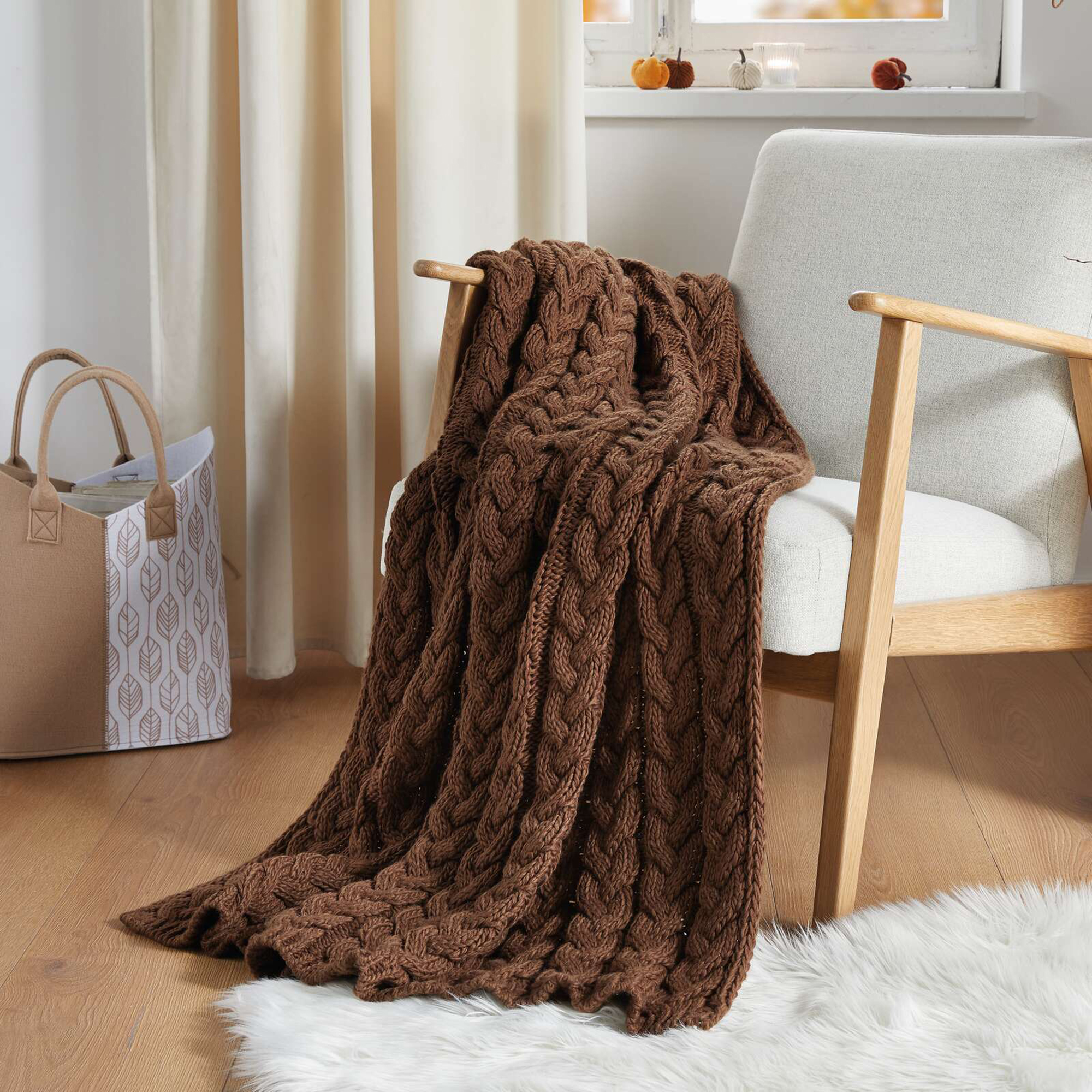 Acheter Couverture douillette "mocca"  dans la boutique en ligne de Frank Flechtwaren