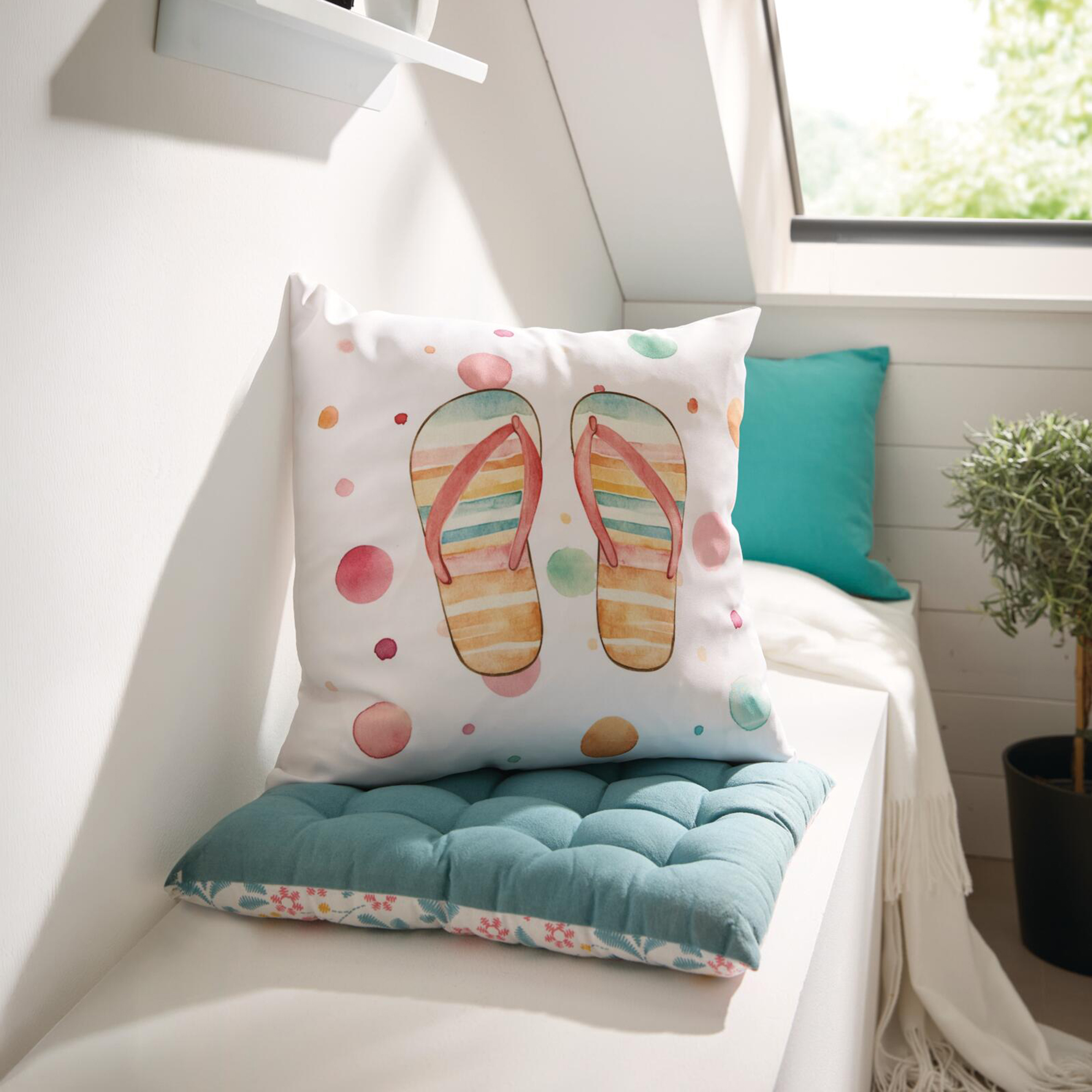 Acheter Housse de coussin "Summerfeeling"  dans la boutique en ligne de Frank Flechtwaren