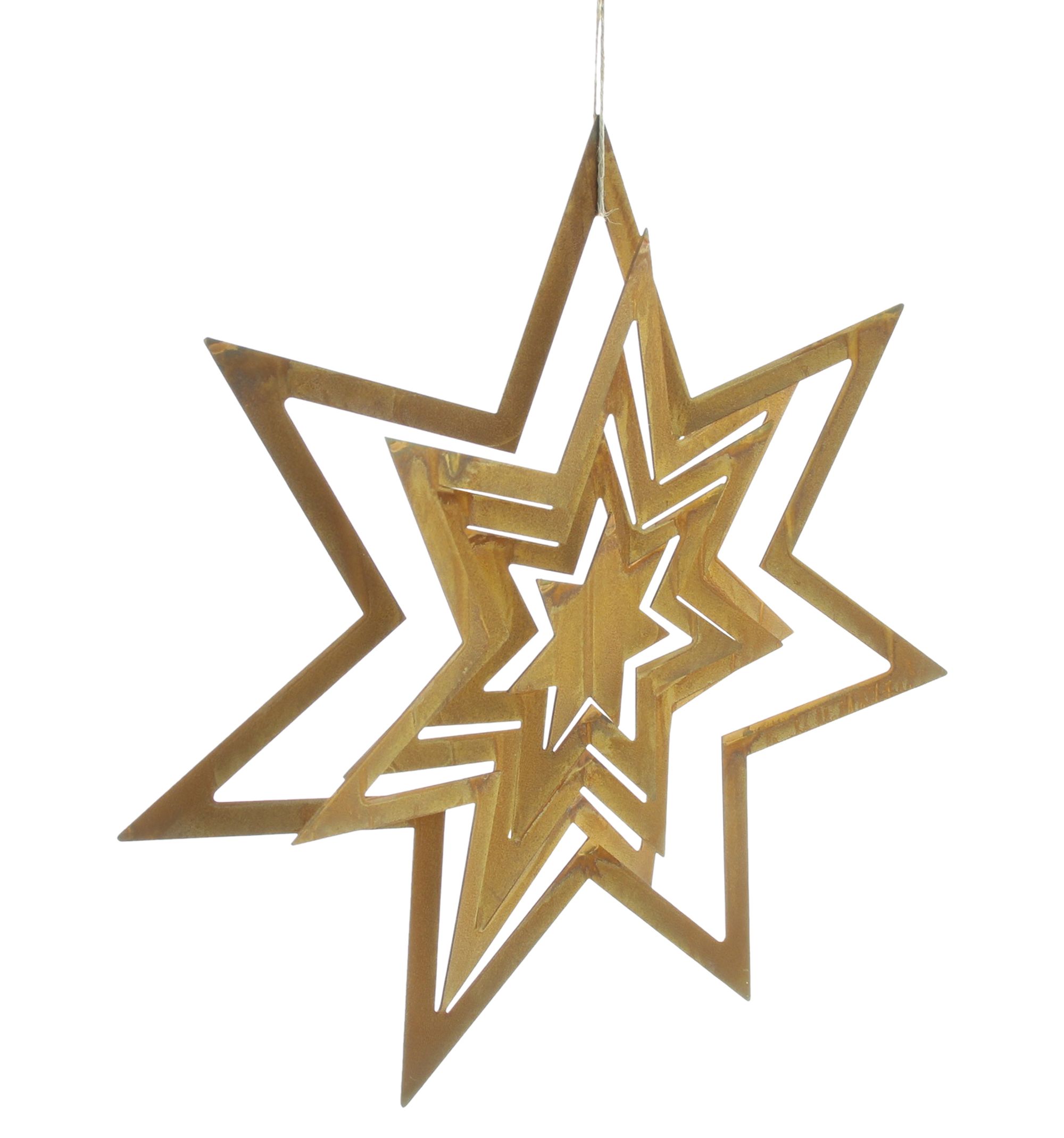 Acheter Suspension étoile "rouille"  dans la boutique en ligne de Frank Flechtwaren pour Décorations pour sapins de Noël