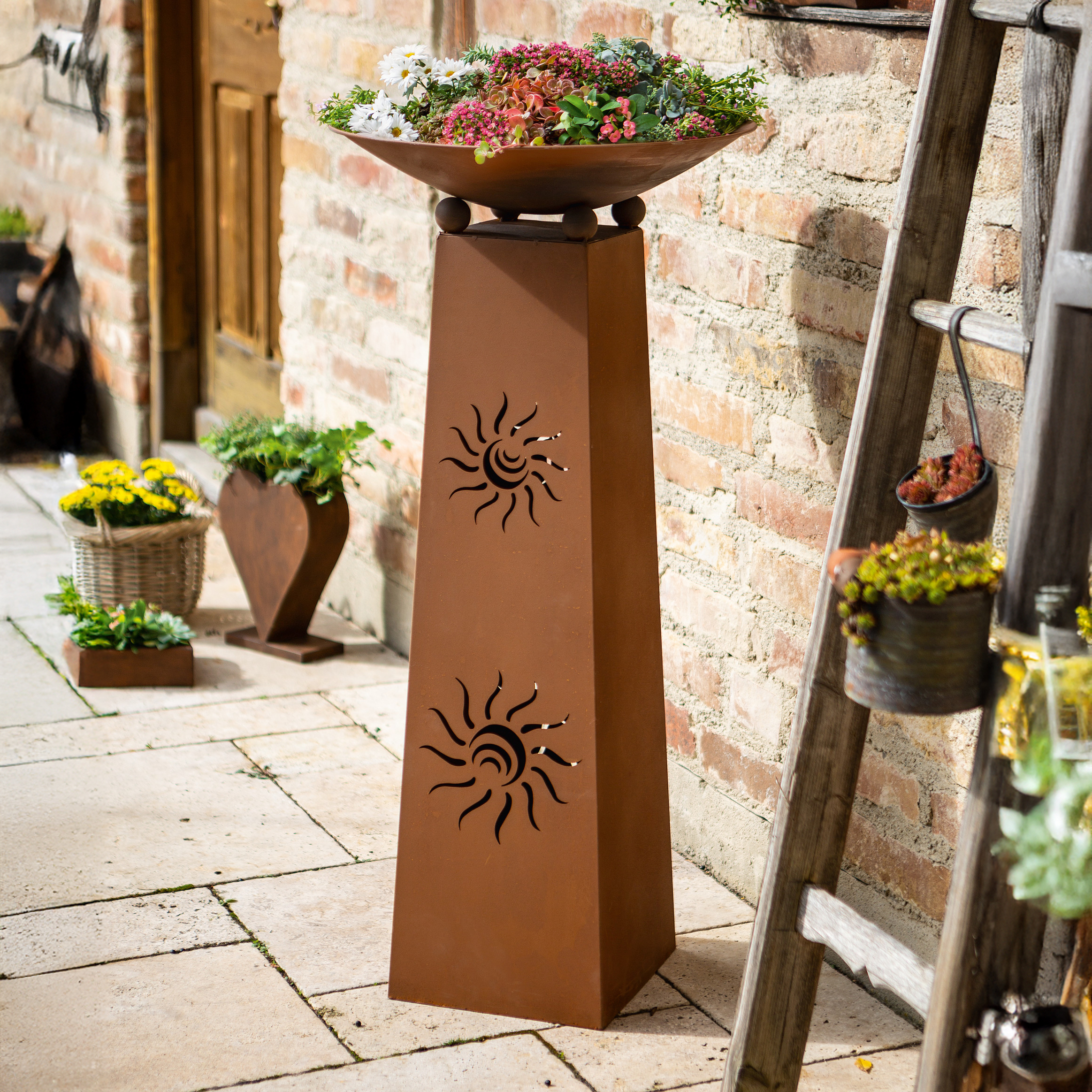 Acheter Colonne décorative "soleil", 2 pcs.  dans la boutique en ligne de Frank Flechtwaren