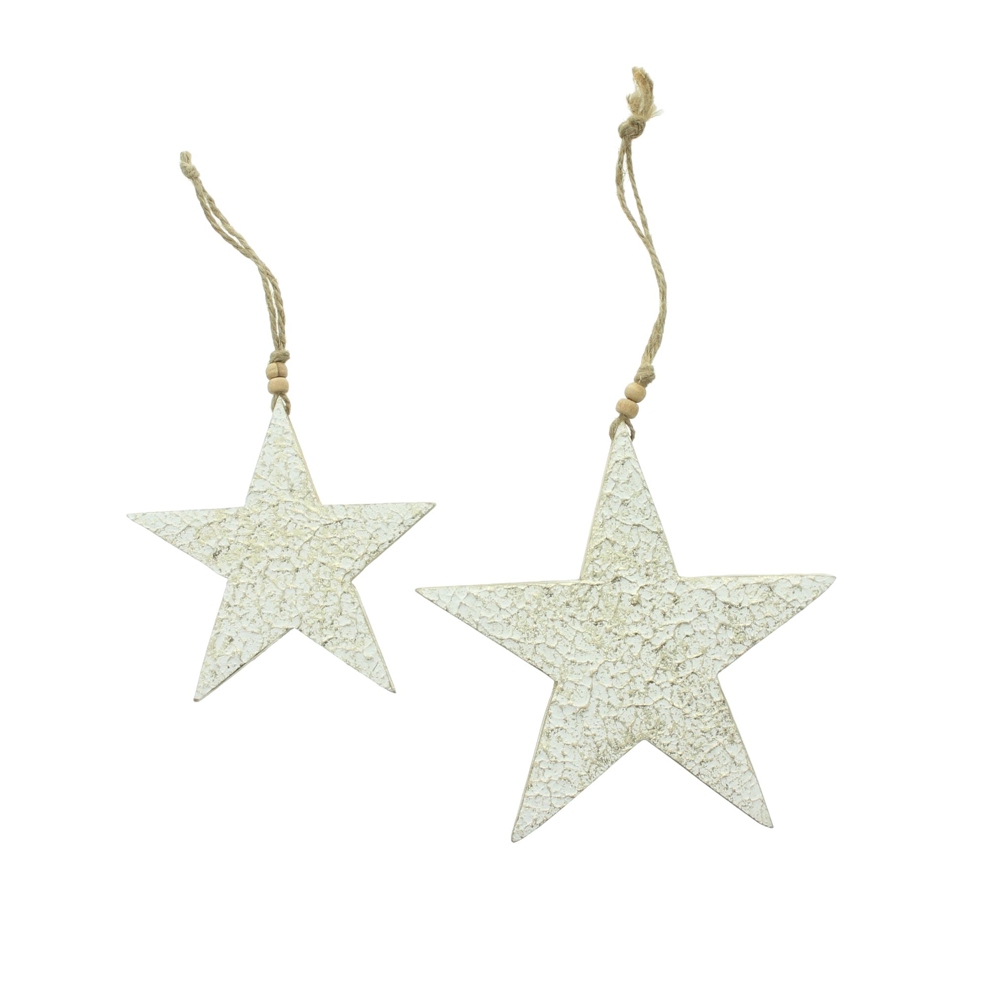 Acheter Pendentifs « Snowy » en forme d'étoile, lot de 2 dans la boutique en ligne de Frank Flechtwaren pour Étoiles