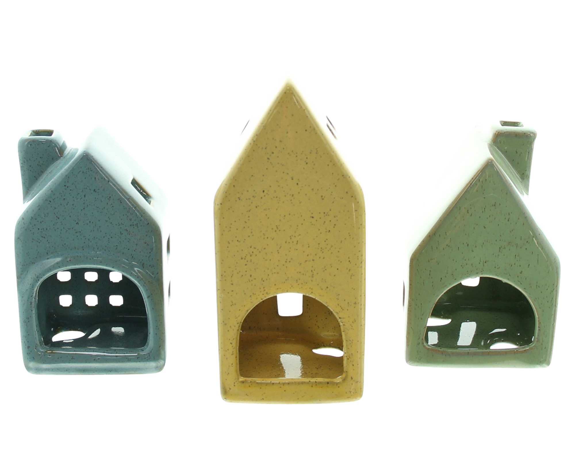 Acheter Lot de 3 photophores "maisons"  dans la boutique en ligne de Frank Flechtwaren pour Maison, Maisonette &amp; co.