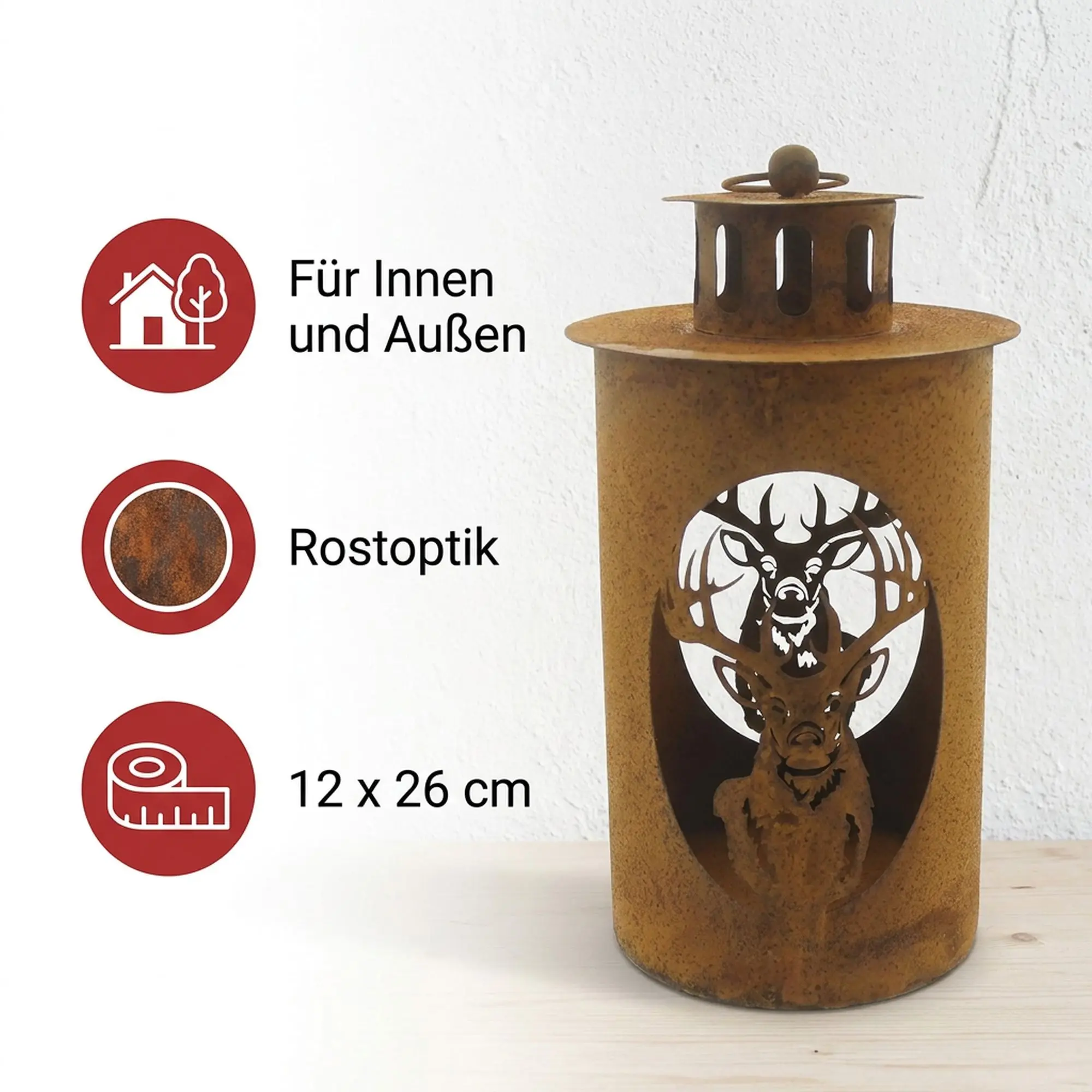 Acheter Lanterne "cerf"  dans la boutique en ligne de Frank Flechtwaren pour Motif tendance cerf