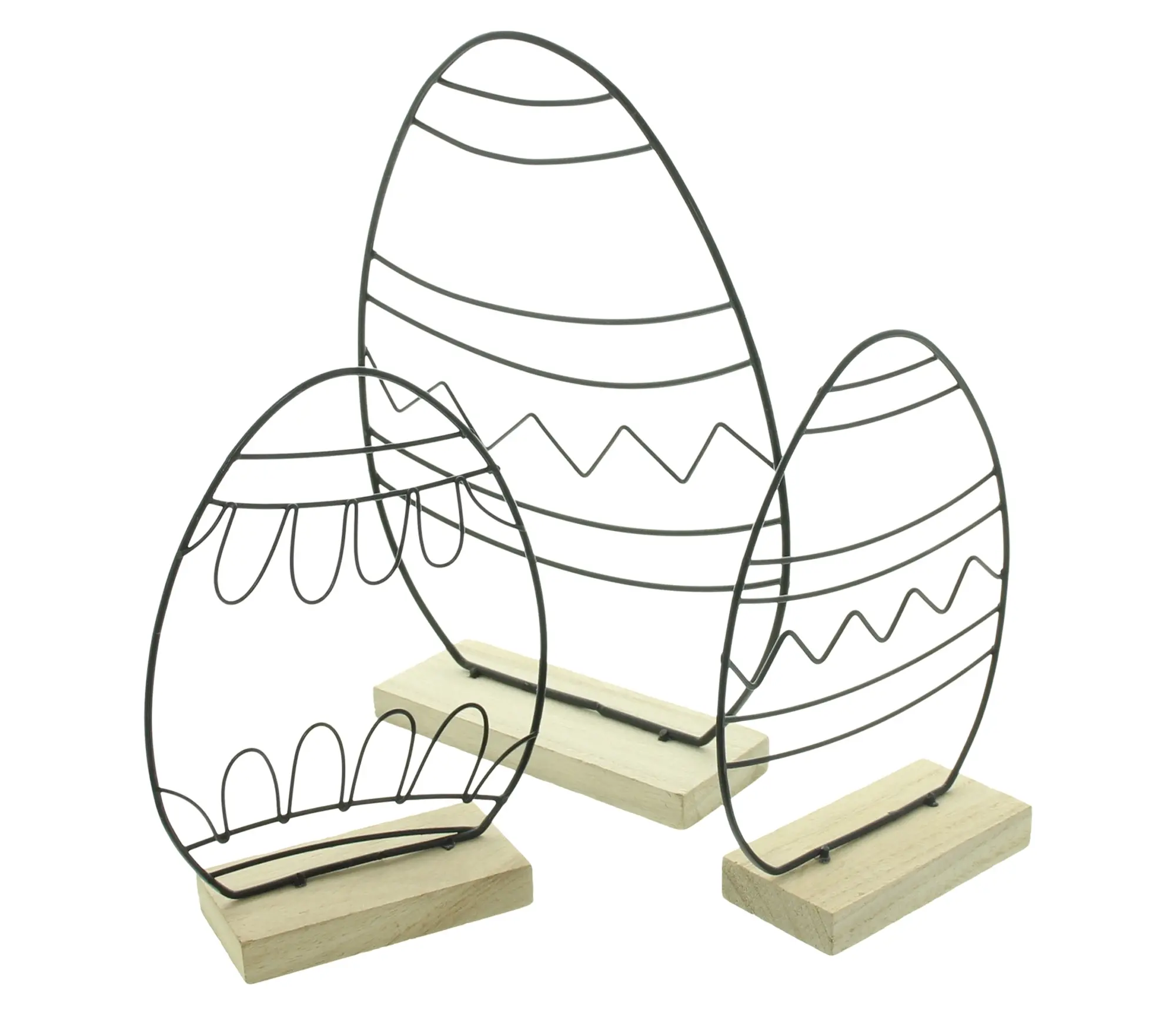 Acheter Lot de 3 décos de pâques "moderne"  dans la boutique en ligne de Frank Flechtwaren pour Oeufs Pâques