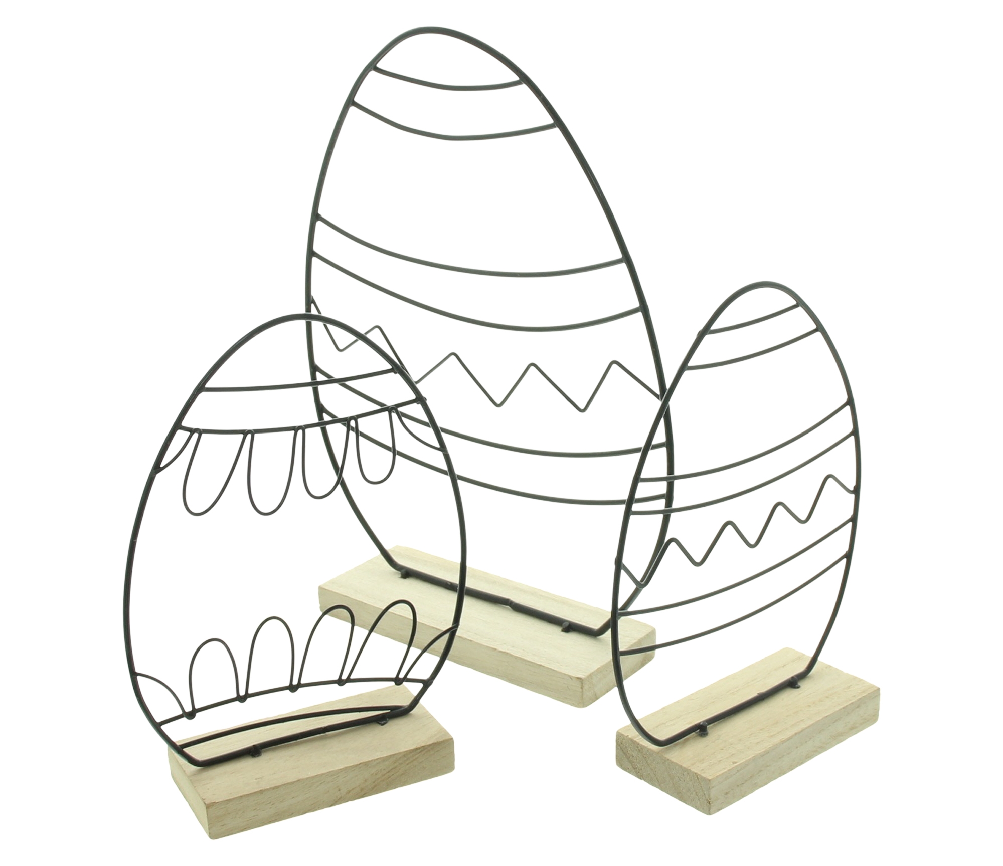 Acheter Lot de 3 décos de pâques "moderne"  dans la boutique en ligne de Frank Flechtwaren pour Nouvel arrivage