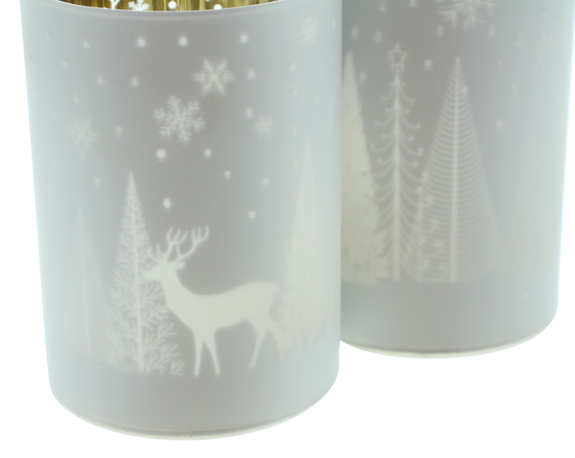 Acheter Lot de 2 lumignons "paysage d'hiver"  dans la boutique en ligne de Frank Flechtwaren pour Lanternes