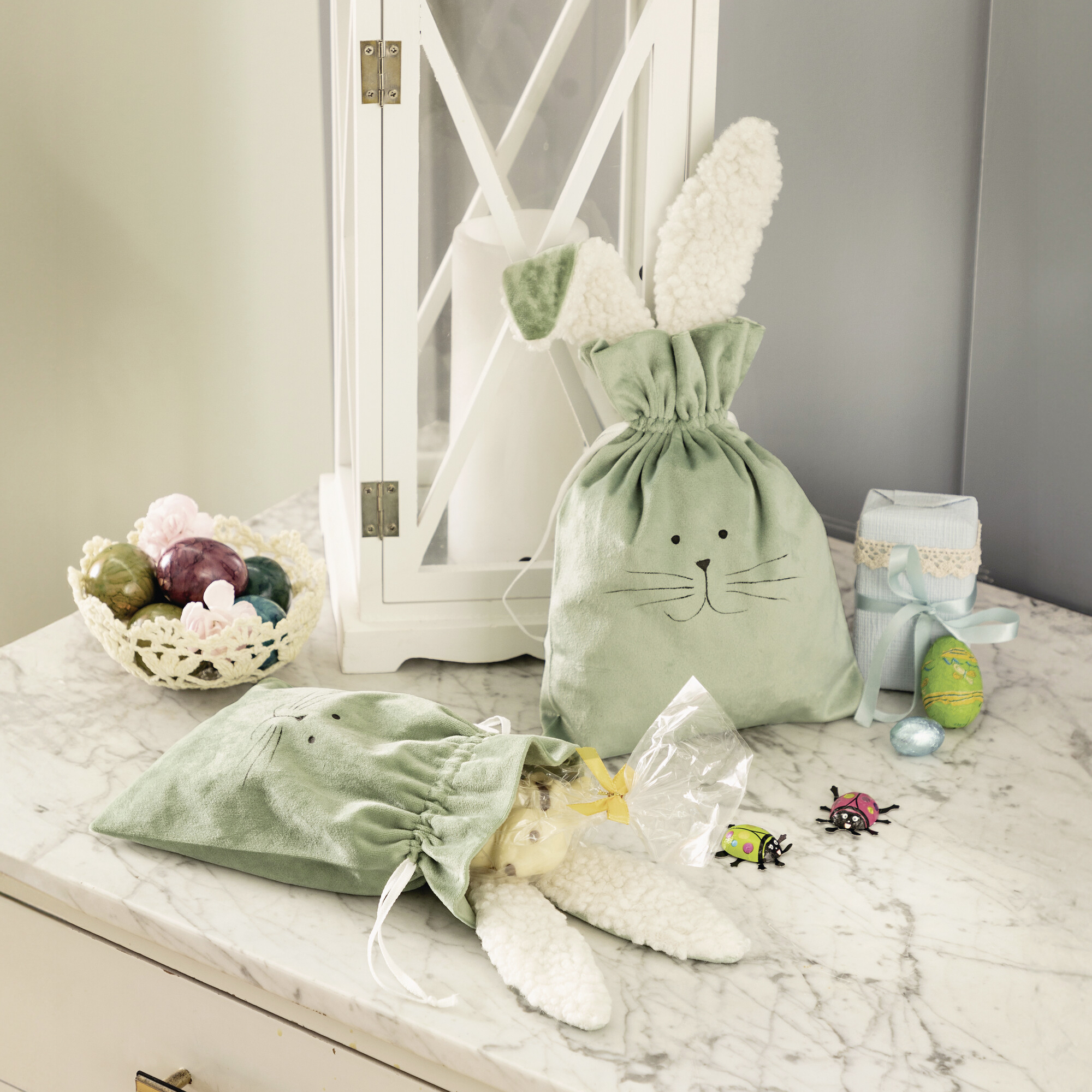 Acheter Lot de 2 pochettes cadeaux "petit lapin"  dans la boutique en ligne de Frank Flechtwaren