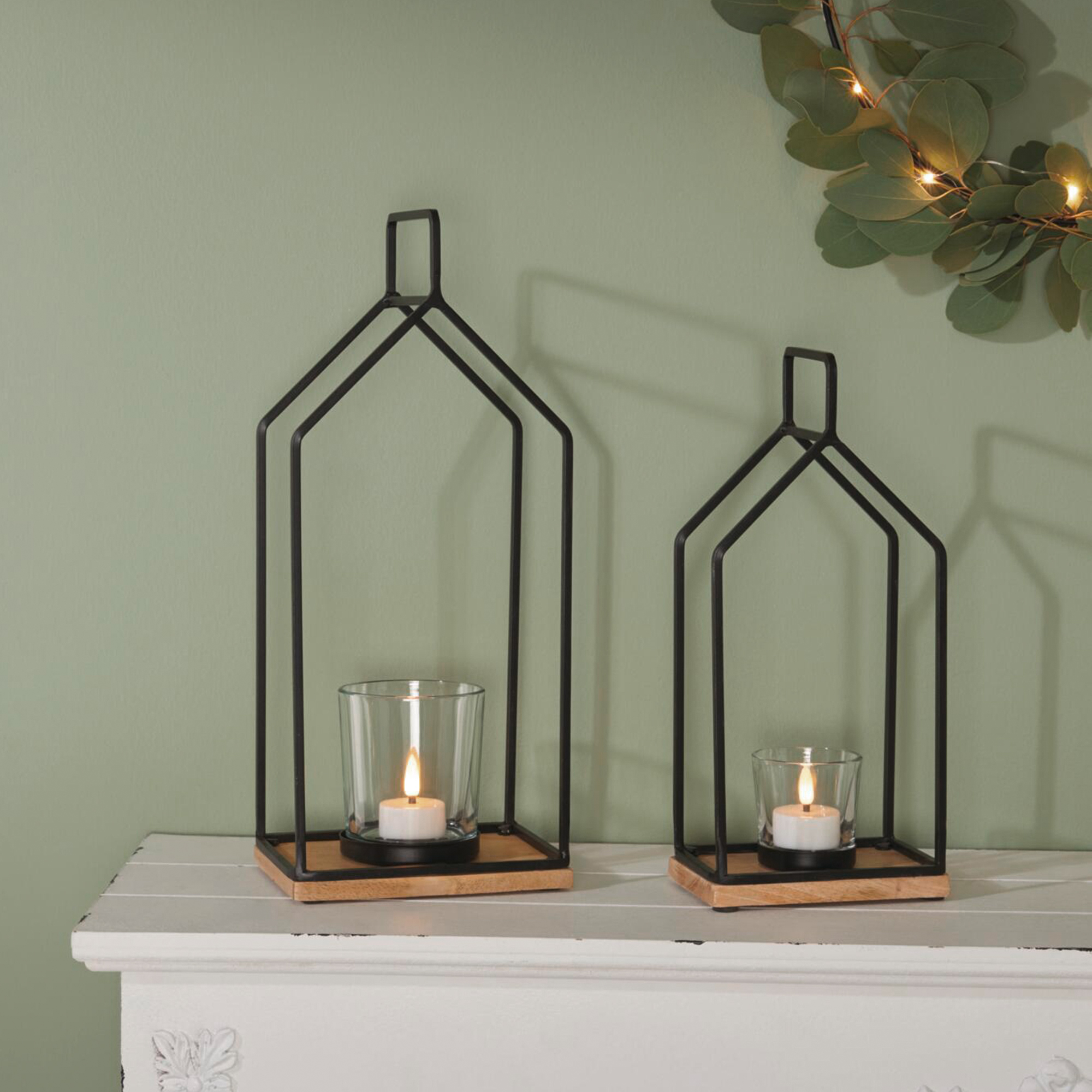 Acheter Lot de 2 lumignons "maison"  dans la boutique en ligne de Frank Flechtwaren