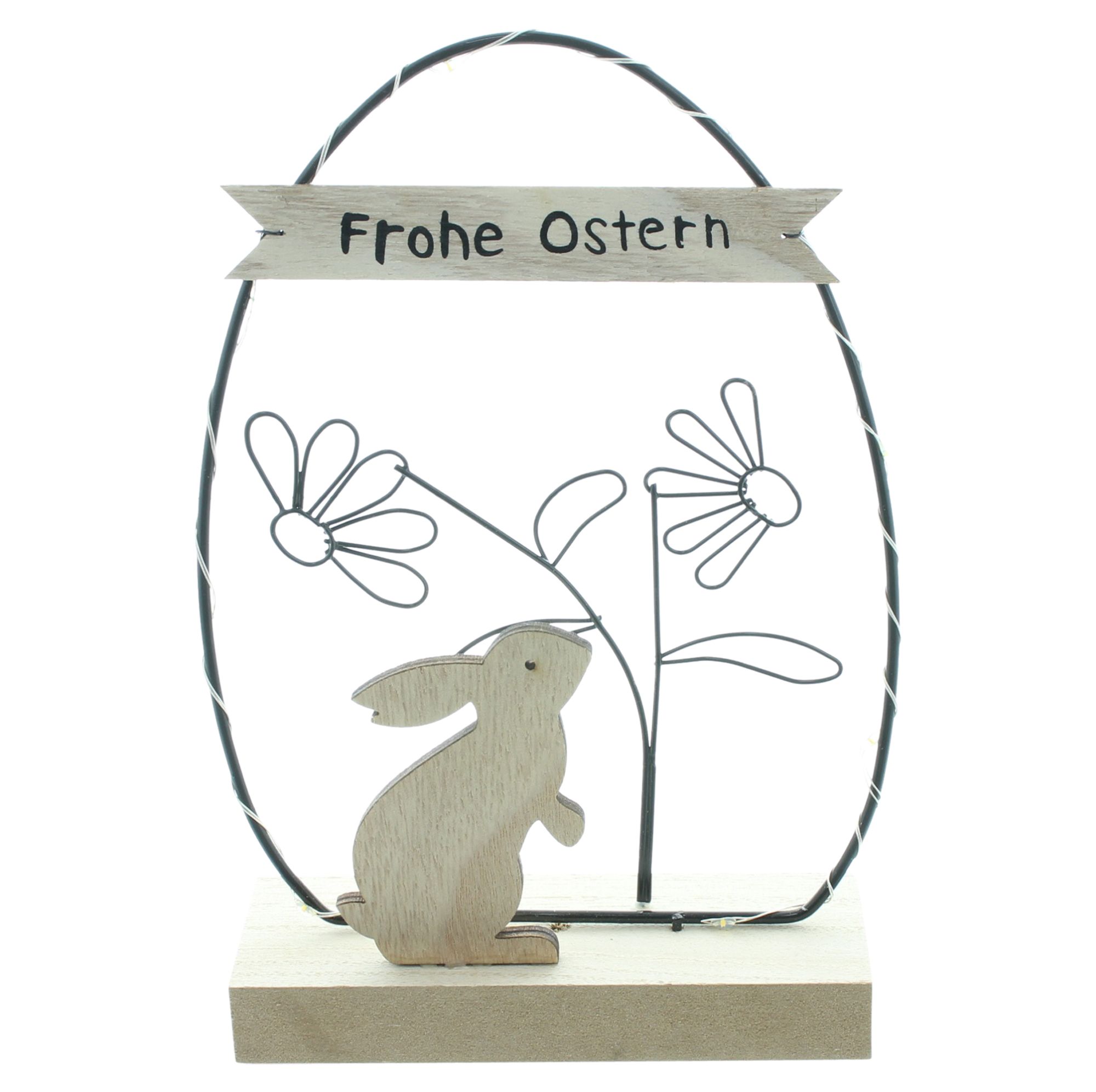 Acheter Oeuf LED "Frohe Ostern"  dans la boutique en ligne de Frank Flechtwaren pour Oeufs Pâques