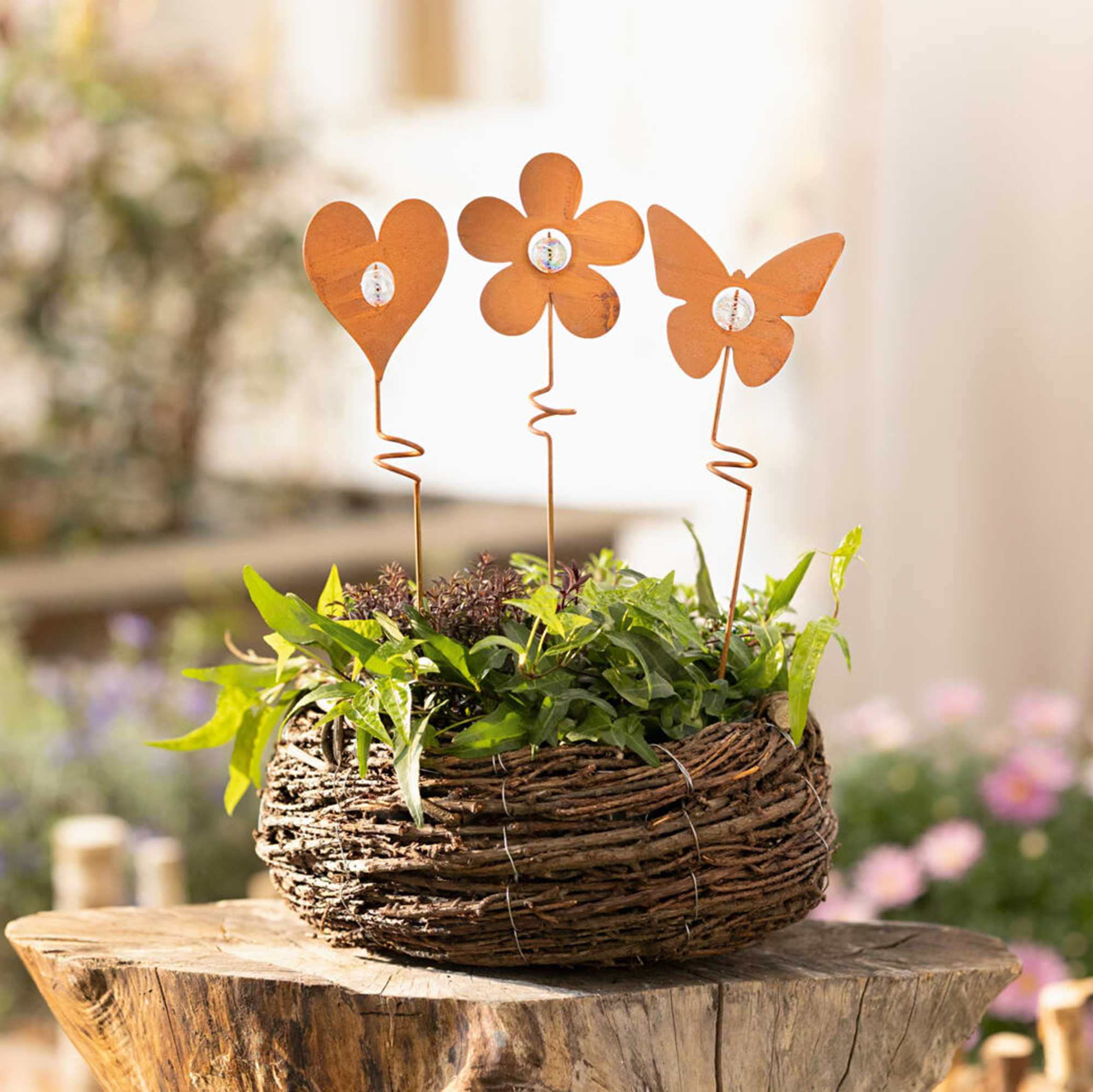 Acheter Lot de 3 pics "trio rouillé"  dans la boutique en ligne de Frank Flechtwaren