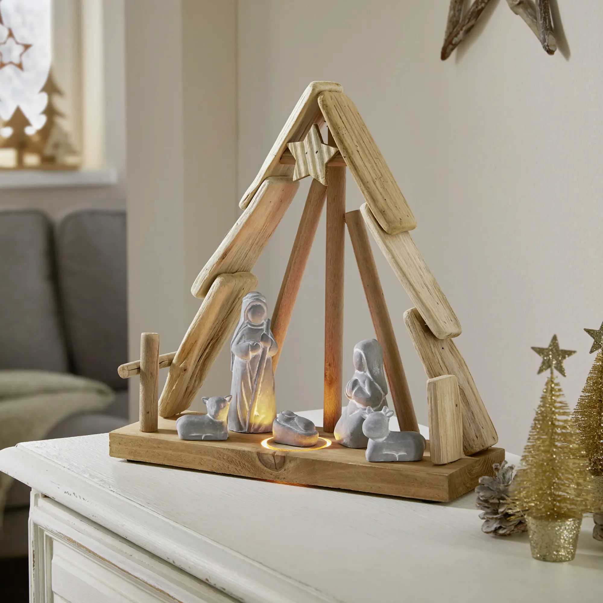 Acheter Crèche LED "Sainte nuit"  dans la boutique en ligne de Frank Flechtwaren