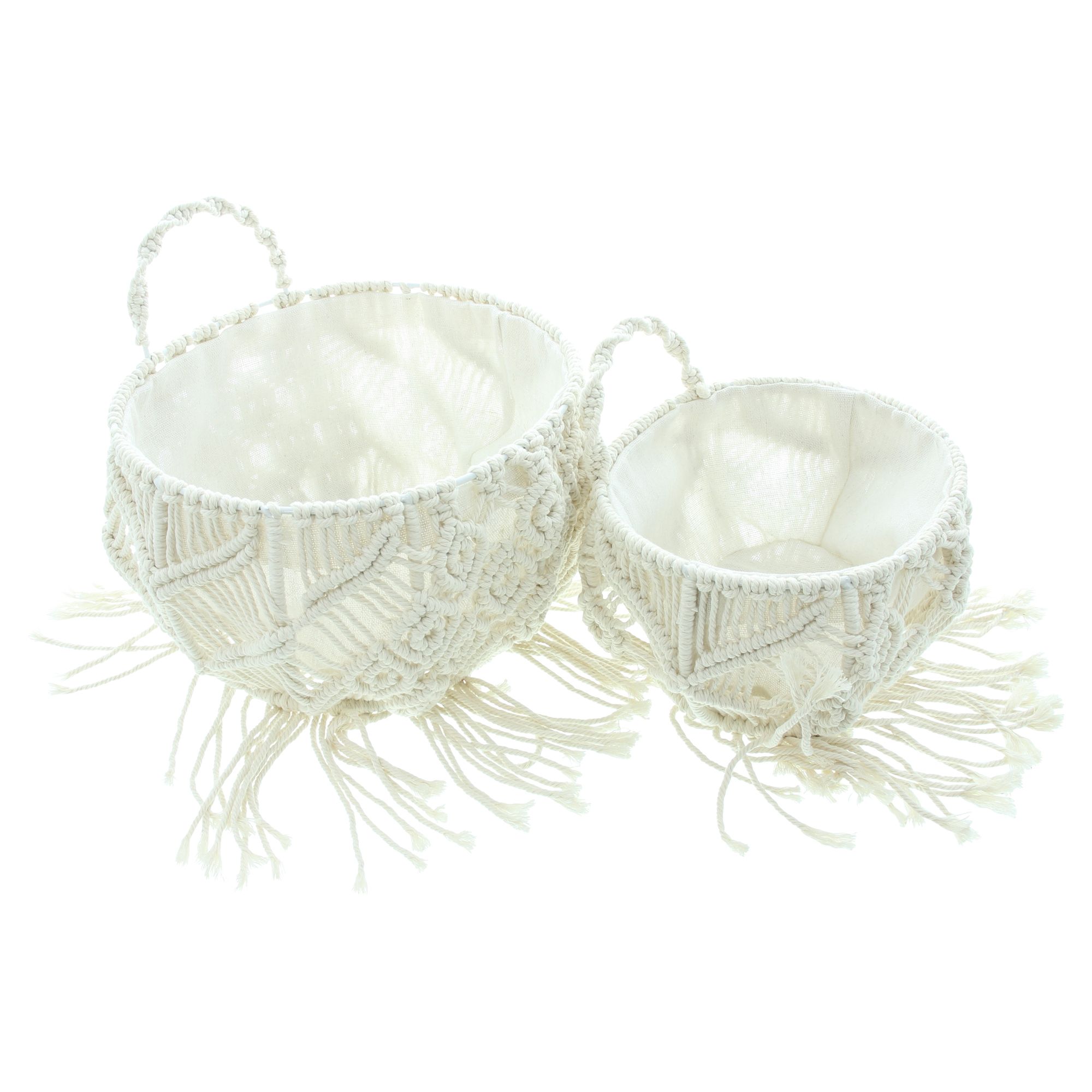Acheter Lot de 2 paniers muraux "macramé" dans la boutique en ligne de Frank Flechtwaren pour Look décontracté Acheter Lot de 2 paniers muraux "macramé" dans la boutique en ligne de Frank Flechtwaren pour Look décontracté