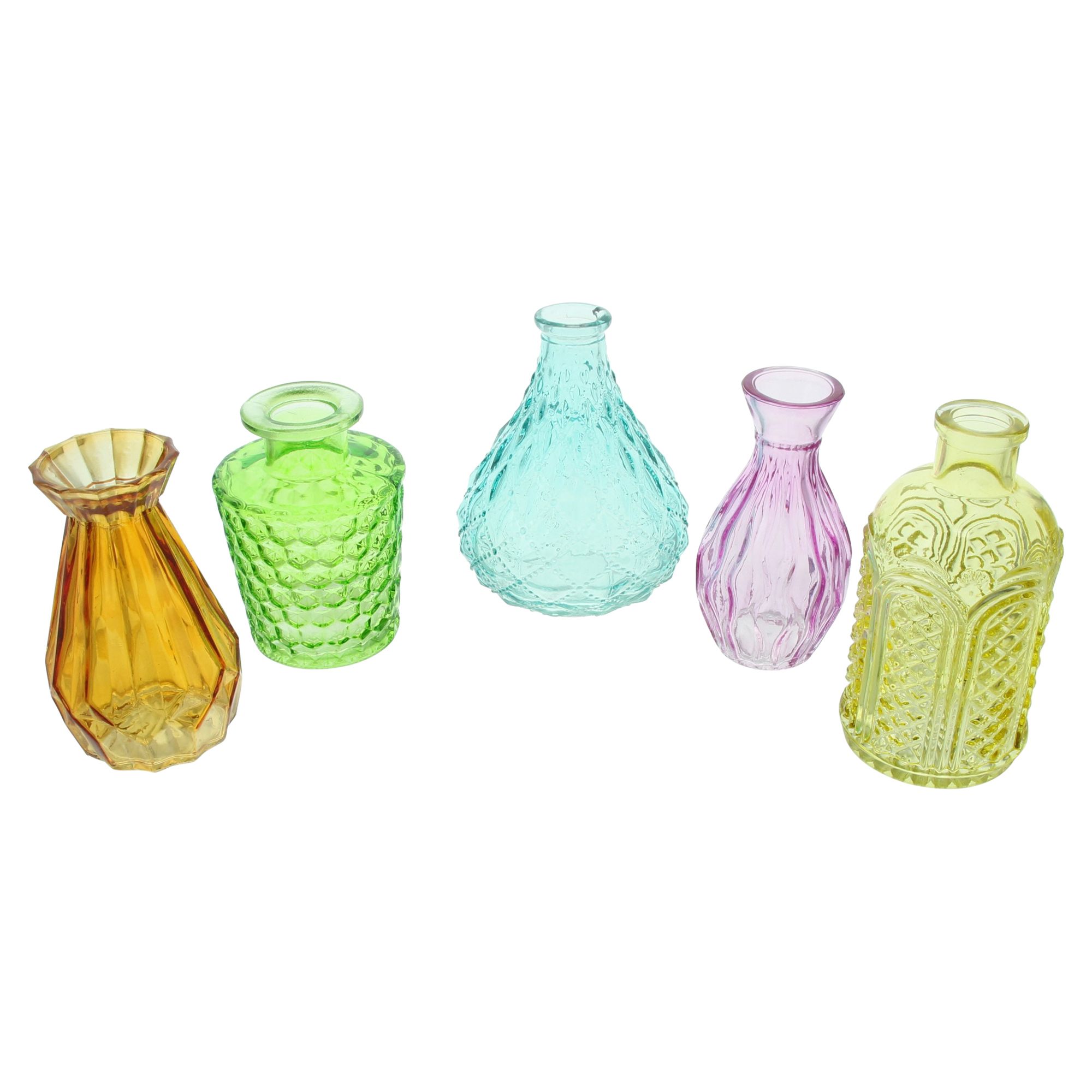Acheter Lot de 5 vases décoratifs "variété colorées"  dans la boutique en ligne de Frank Flechtwaren pour Vases