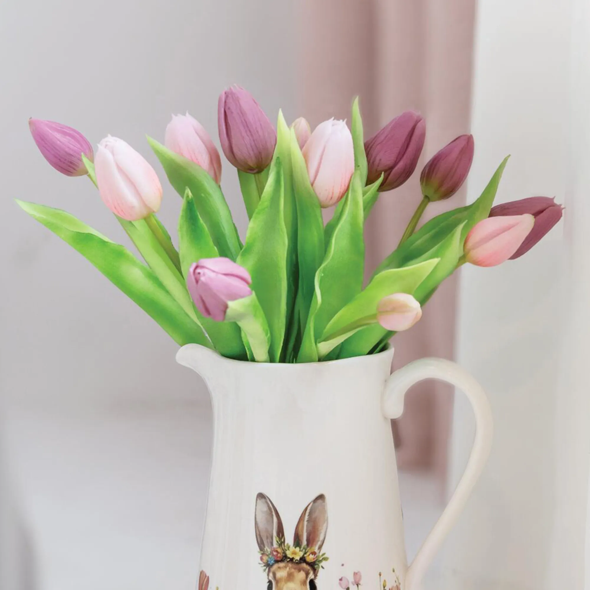 Acheter Lot de 14 tulipes "rose &amp; violet"  dans la boutique en ligne de Frank Flechtwaren pour Pâques colorée