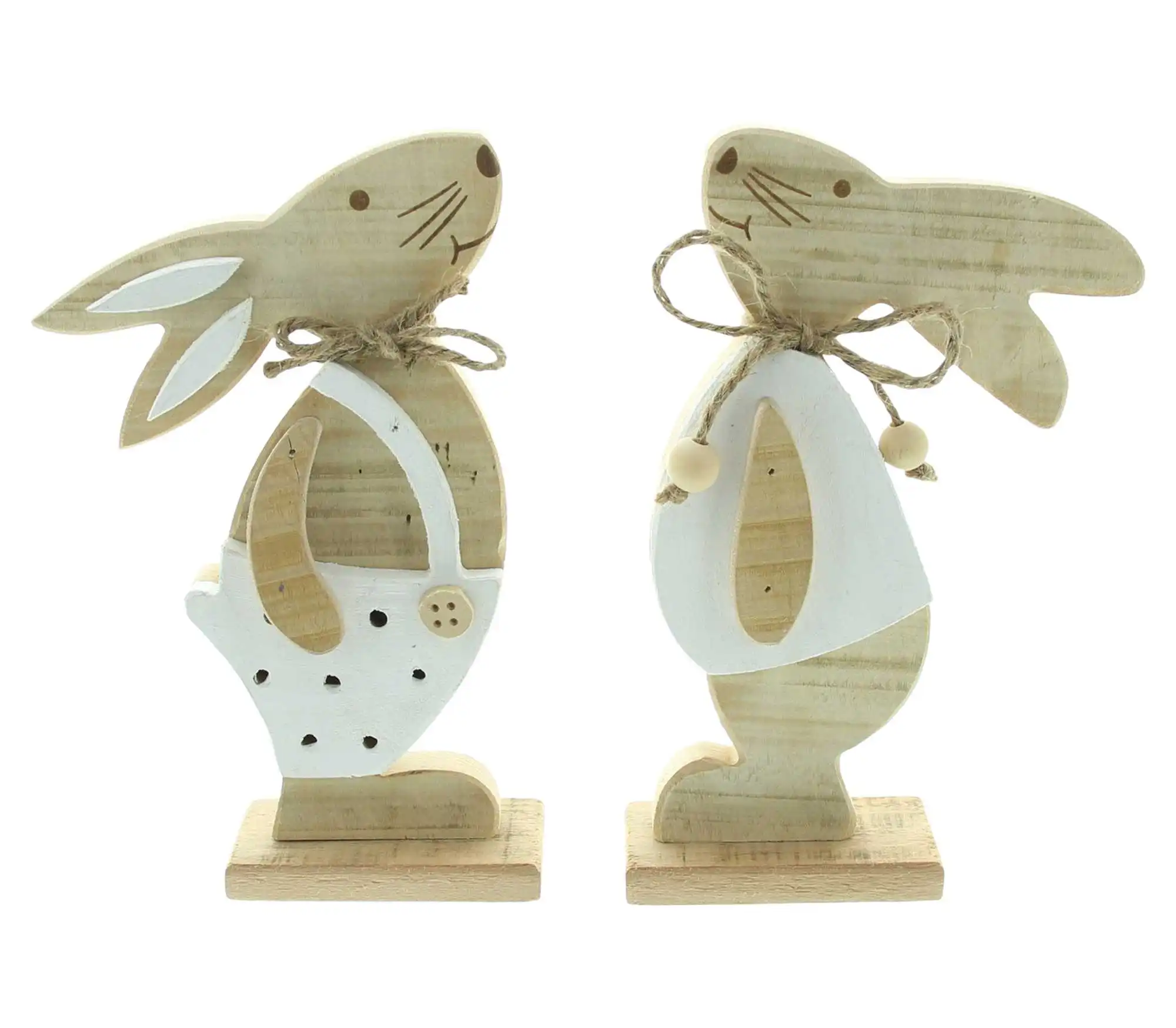 Acheter Lot de 2 lapins "Hansi &amp; Franzi"  dans la boutique en ligne de Frank Flechtwaren pour Pâques