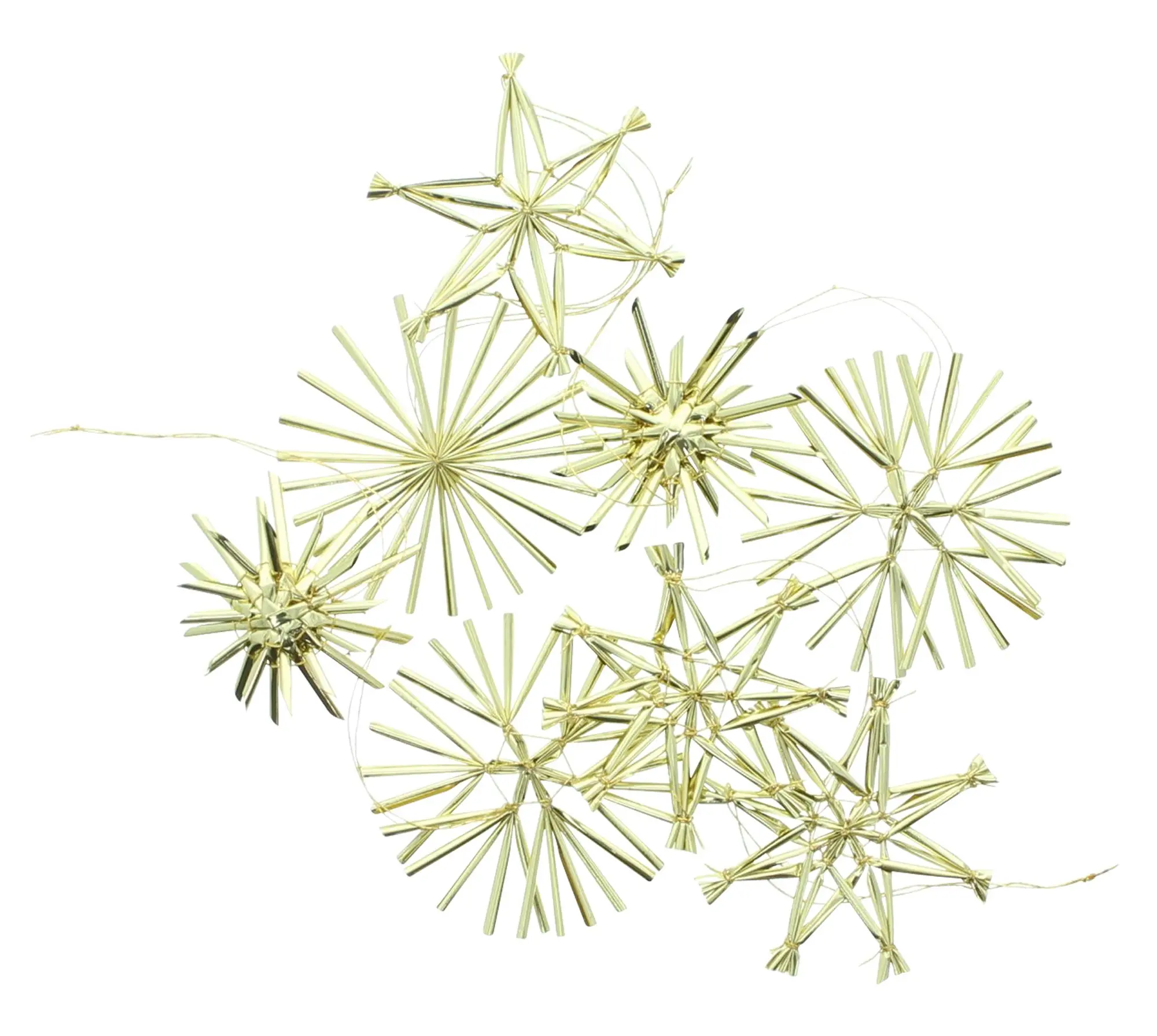 Acheter Étoile de Noël « Gold », lot de 32 dans la boutique en ligne de Frank Flechtwaren pour Décorations à suspendre