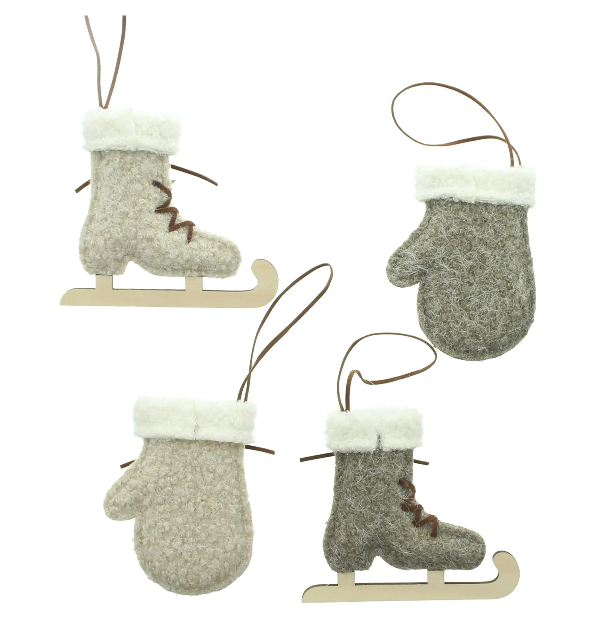 Acheter Lot de 4 suspensions "hIver"  dans la boutique en ligne de Frank Flechtwaren pour Décorations à suspendre