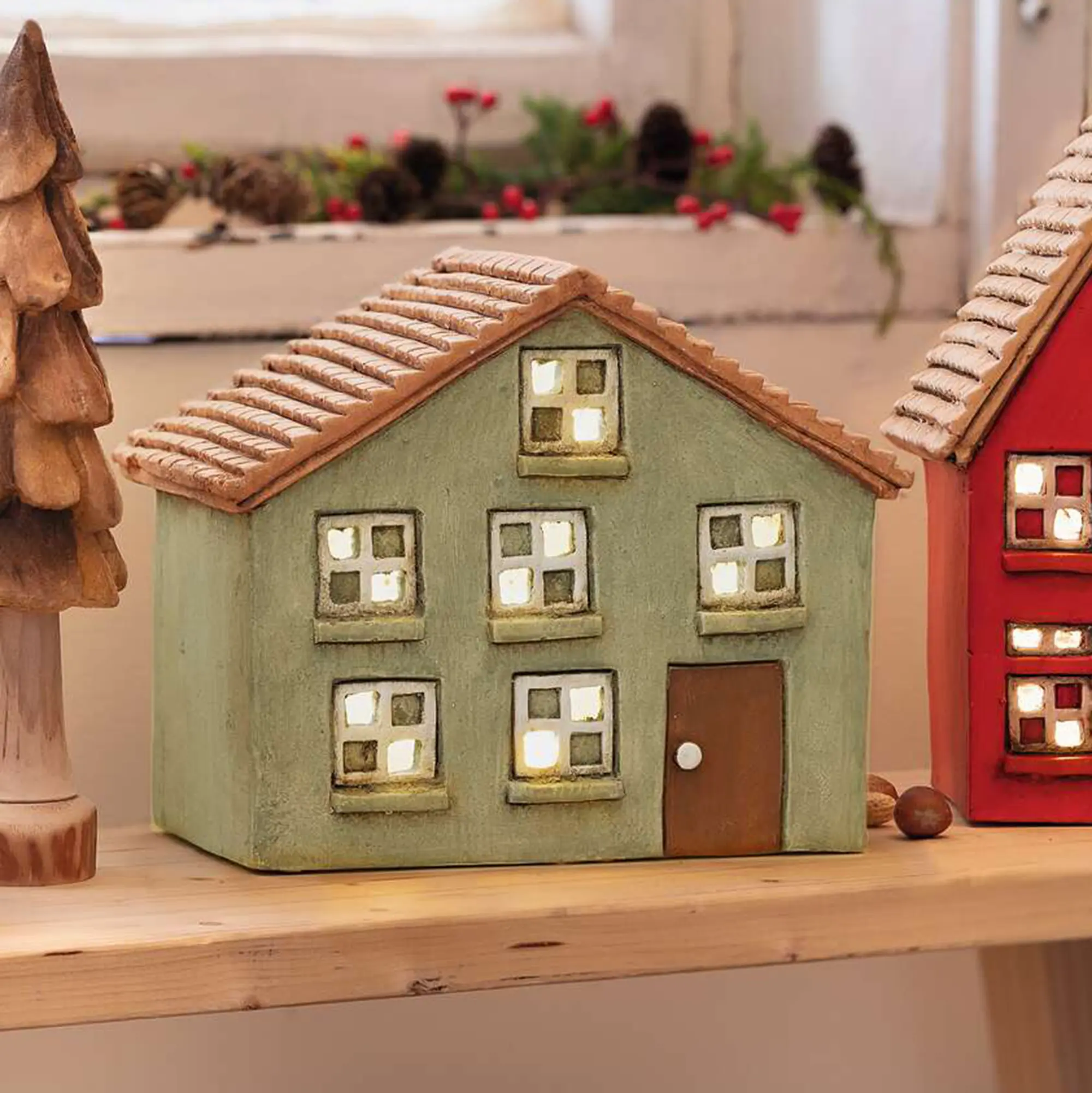 Acheter Maison LED "Sweet green Home"  dans la boutique en ligne de Frank Flechtwaren