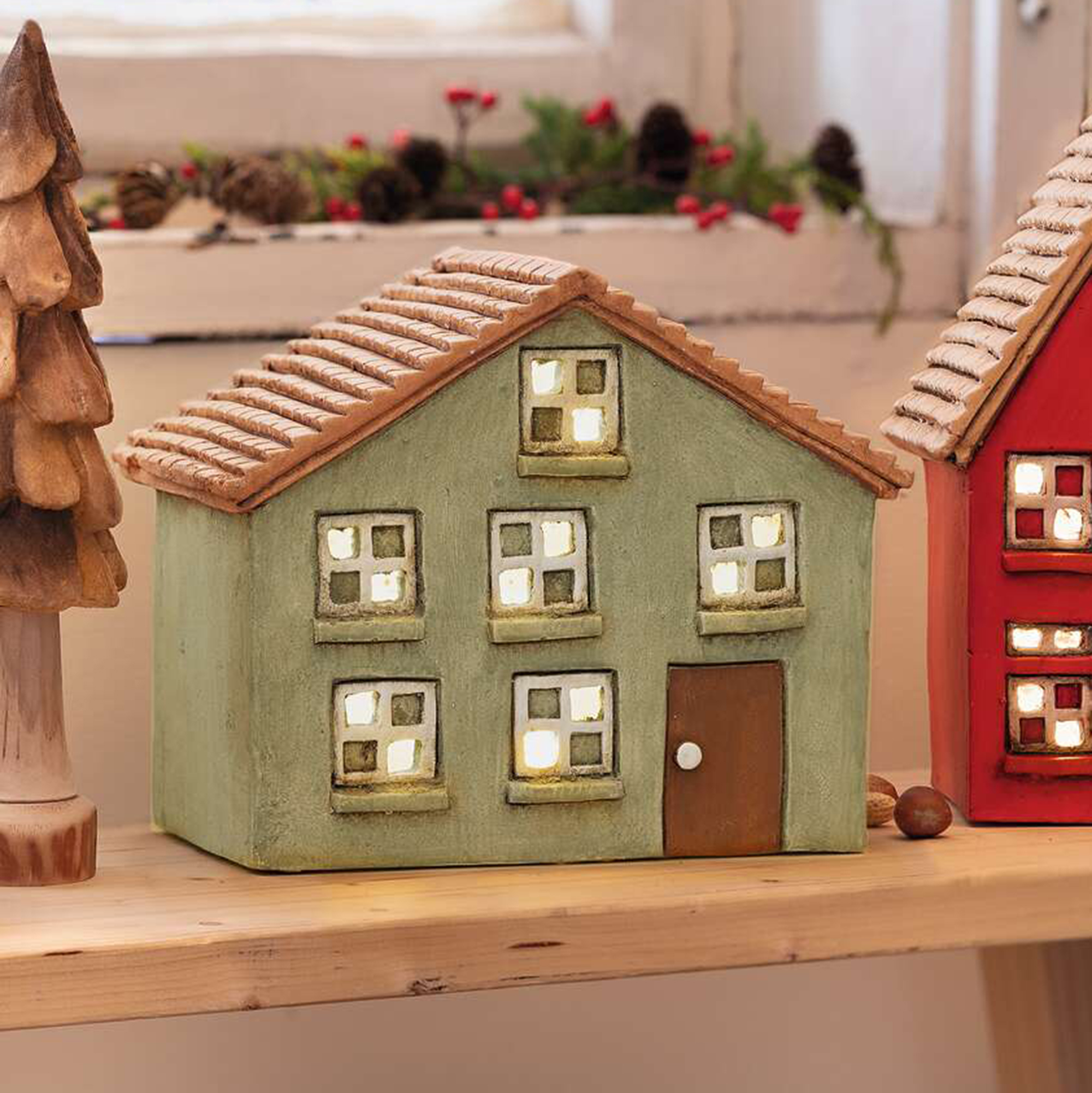 Acheter Maison LED "Sweet green Home"  dans la boutique en ligne de Frank Flechtwaren