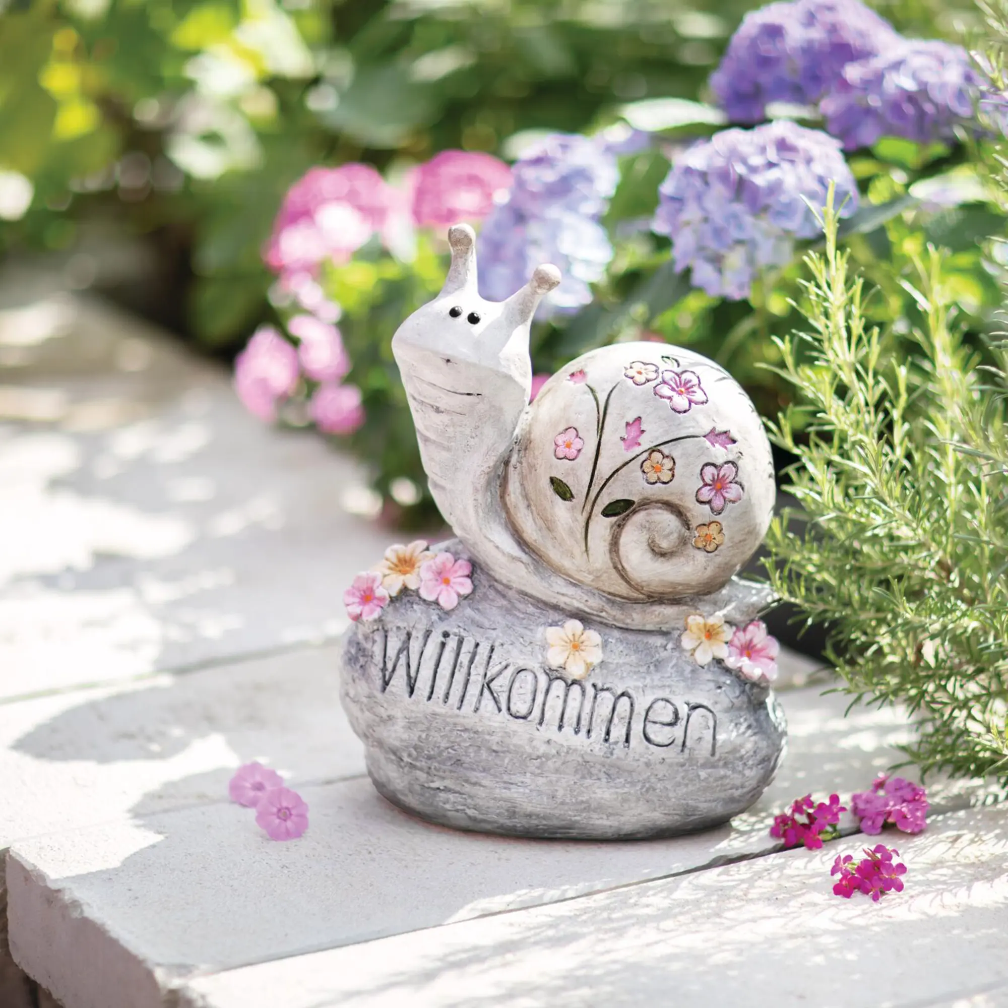 Acheter Escargot décoratif "Willkommen"  dans la boutique en ligne de Frank Flechtwaren