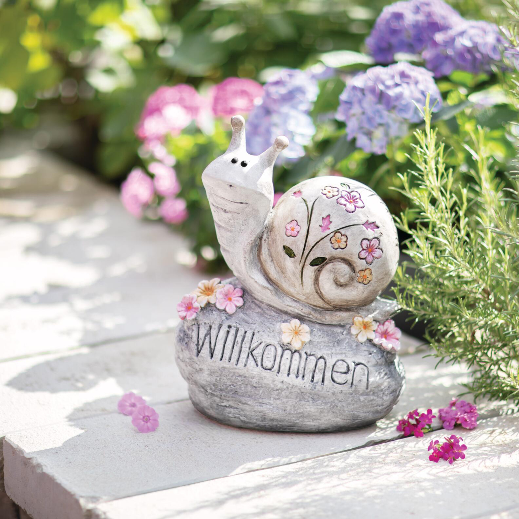 Acheter Escargot décoratif "Willkommen"  dans la boutique en ligne de Frank Flechtwaren