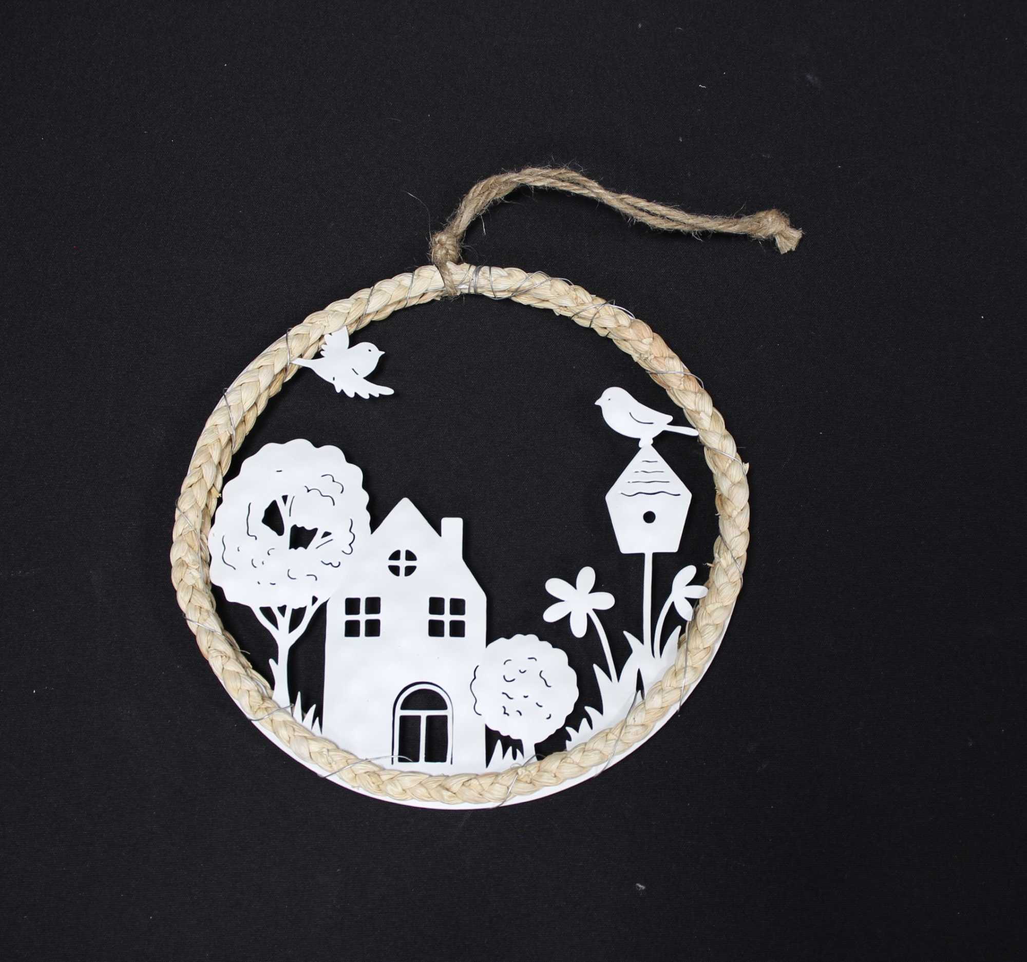 Acheter Suspension "maison avec jardin"  dans la boutique en ligne de Frank Flechtwaren pour Pâques