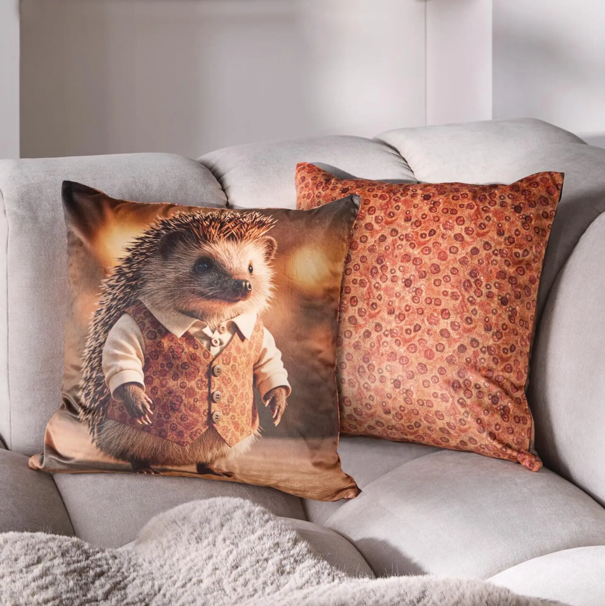 Acheter Housse de coussin « Monsieur Hérisson » dans la boutique en ligne de Frank Flechtwaren