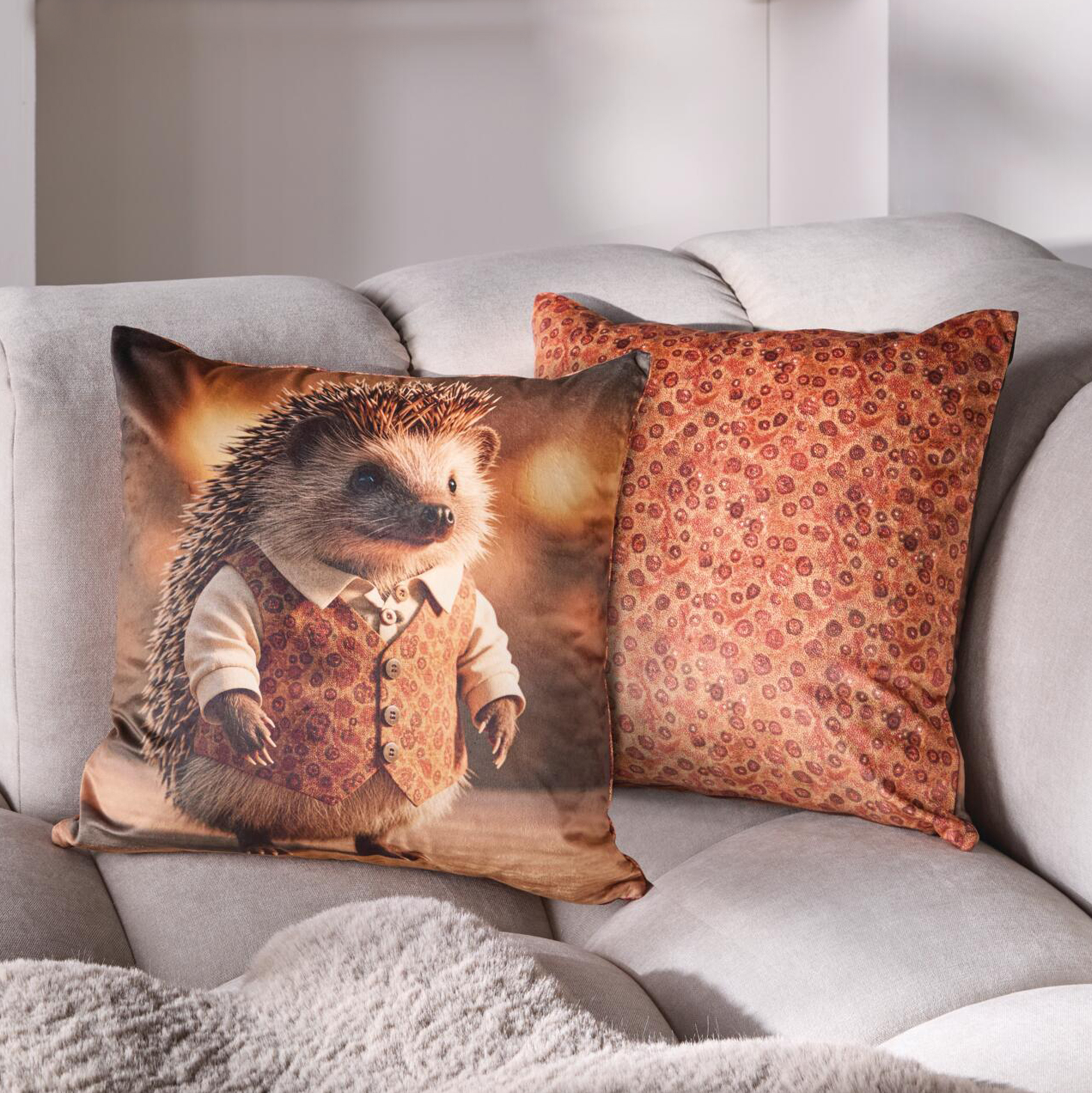 Acheter Housse de coussin « Monsieur Hérisson » dans la boutique en ligne de Frank Flechtwaren