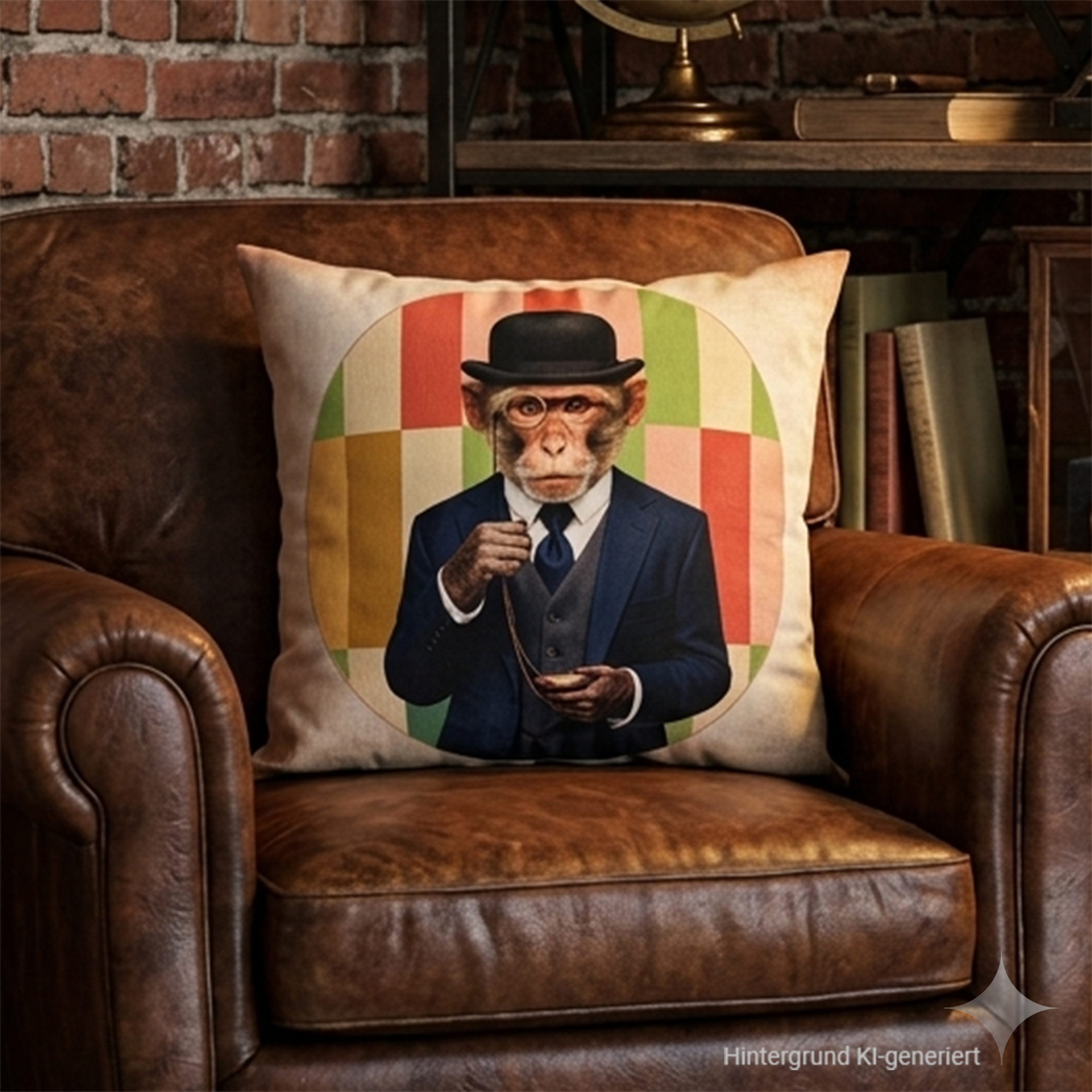 Acheter Housse de coussin "Monkey Charles"  dans la boutique en ligne de Frank Flechtwaren