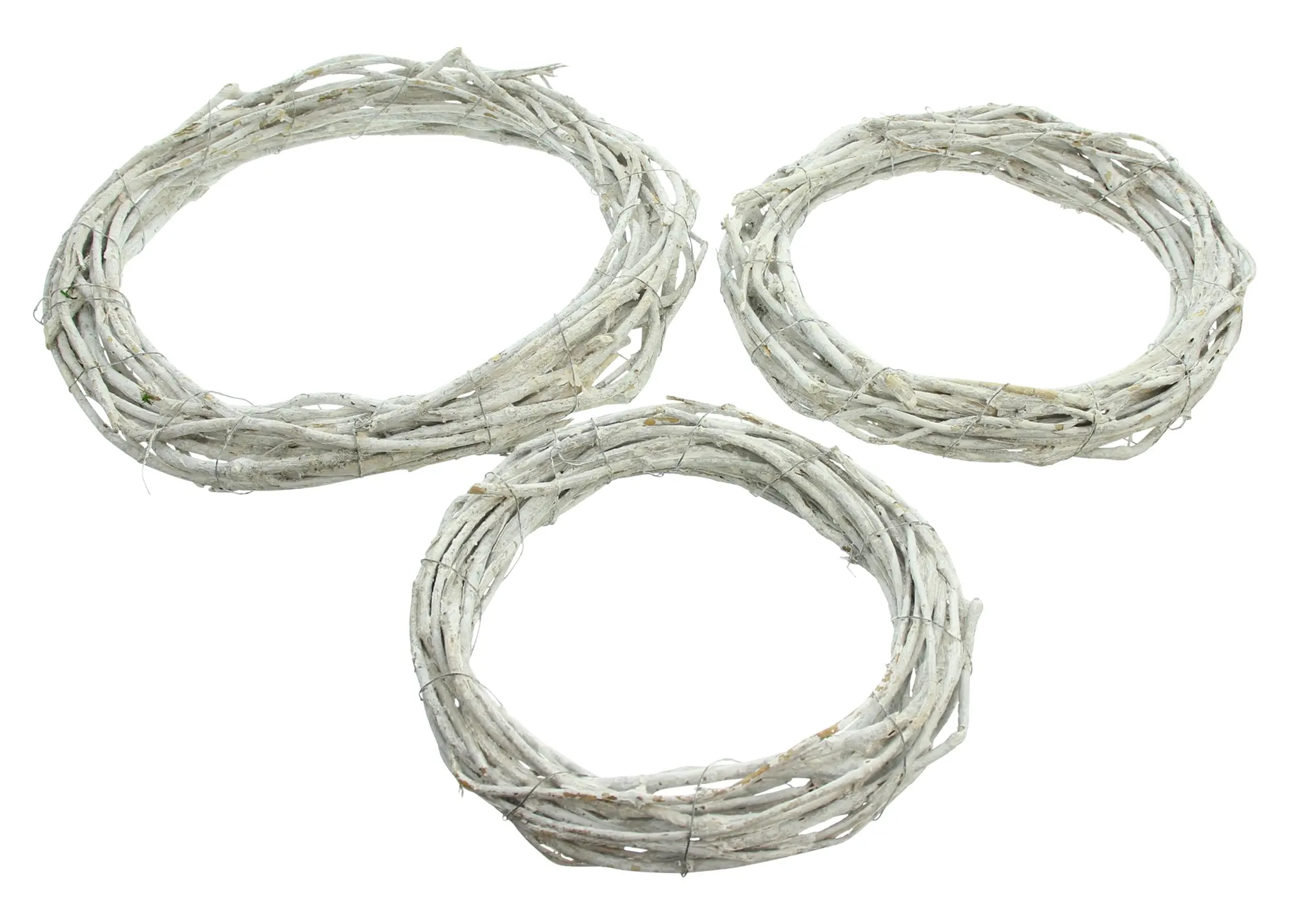 Acheter Lot de 3 couronnes "white"  dans la boutique en ligne de Frank Flechtwaren