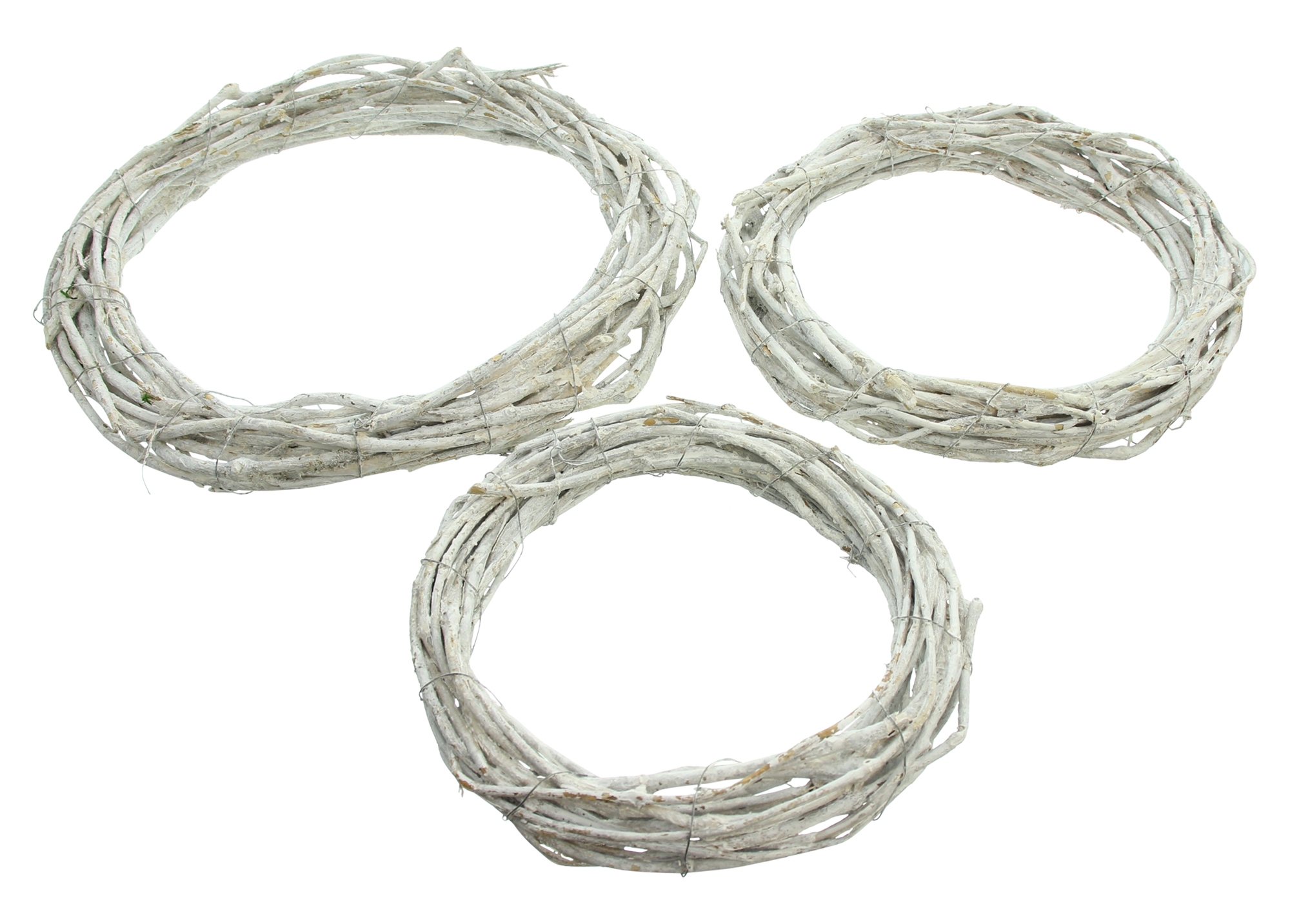 Acheter Lot de 3 couronnes "white"  dans la boutique en ligne de Frank Flechtwaren pour Couronnes