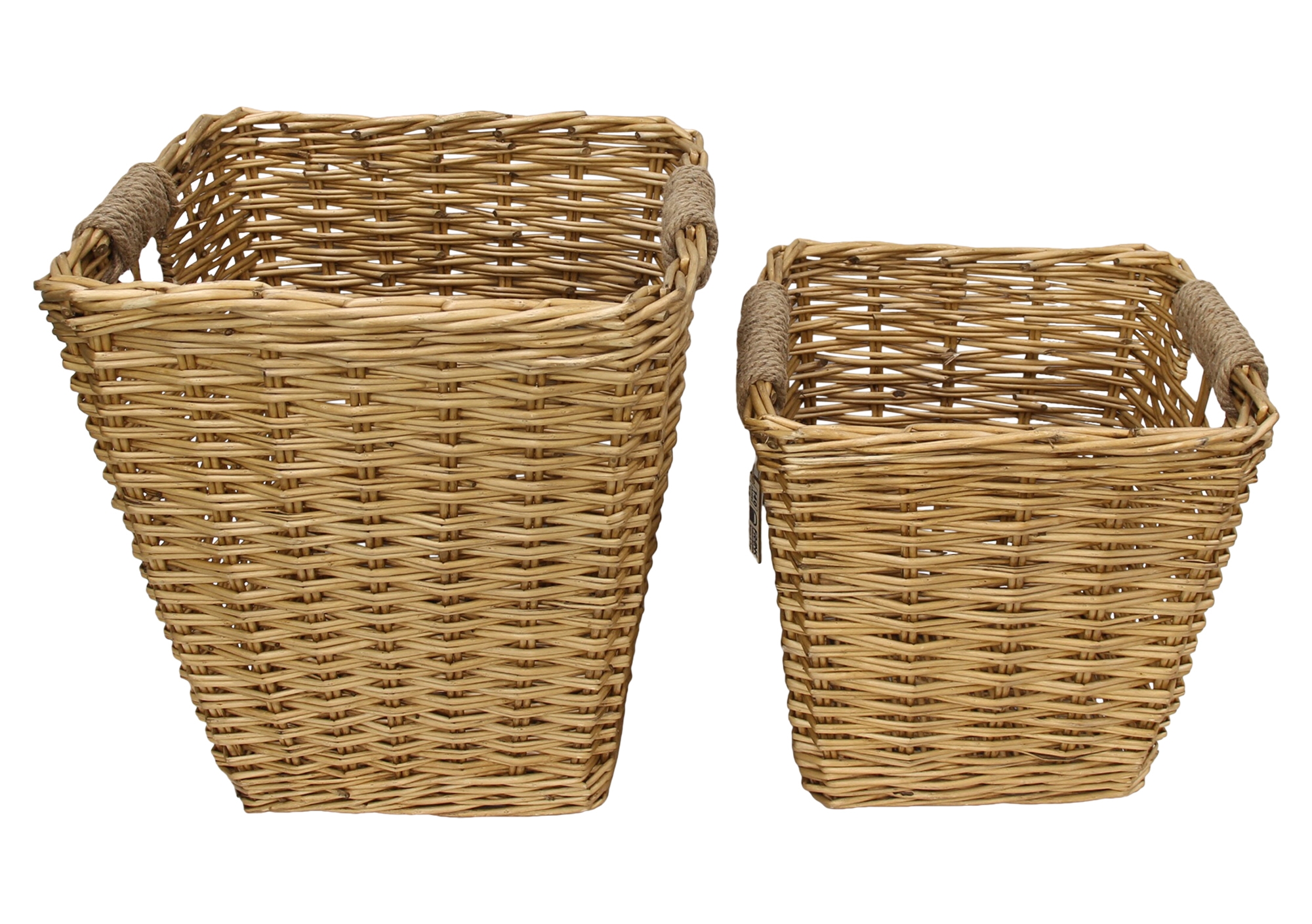 Acheter Lot de 2 corbeilles "osier entier"  dans la boutique en ligne de Frank Flechtwaren pour Paniers de remplissage &amp; universels