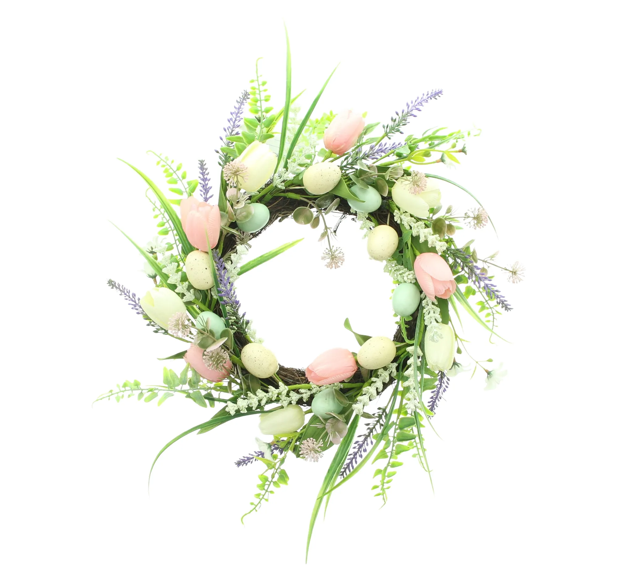 Acheter Couronne de Pâques "amour de tulipes"  dans la boutique en ligne de Frank Flechtwaren pour Tons pastel
