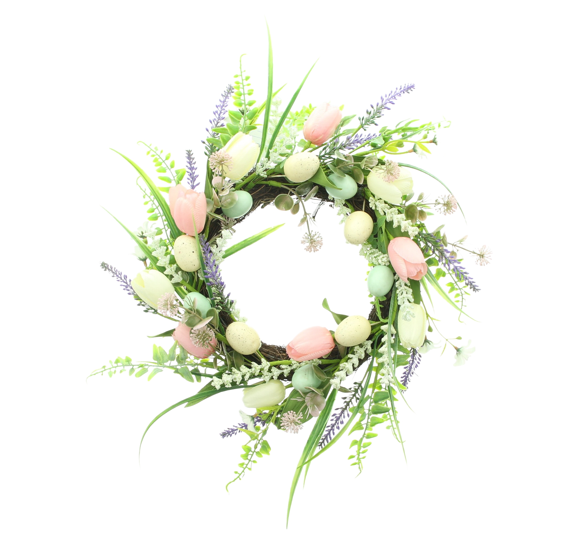 Acheter Couronne de Pâques "amour de tulipes"  dans la boutique en ligne de Frank Flechtwaren pour Couronnes de Pâques