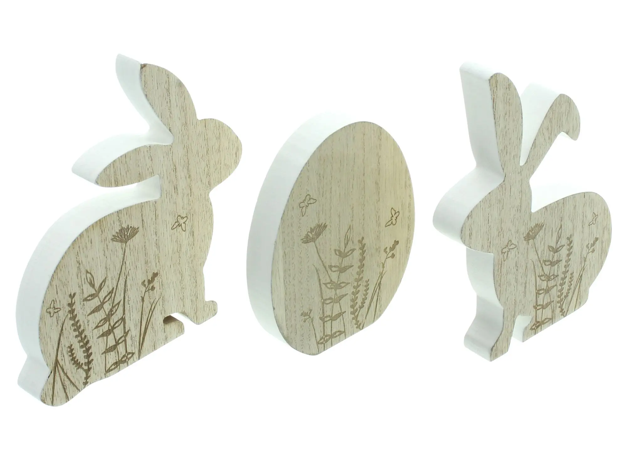 Acheter Lot de 3 décorations de Pâques "lapin et oeuf"  dans la boutique en ligne de Frank Flechtwaren pour Pâques