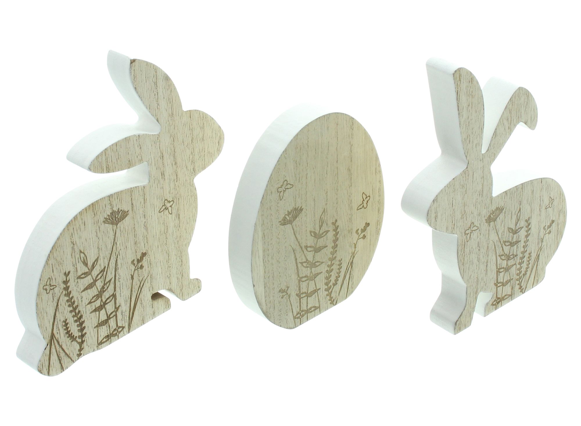 Acheter Lot de 3 décorations de Pâques "lapin et oeuf"  dans la boutique en ligne de Frank Flechtwaren pour Pâques