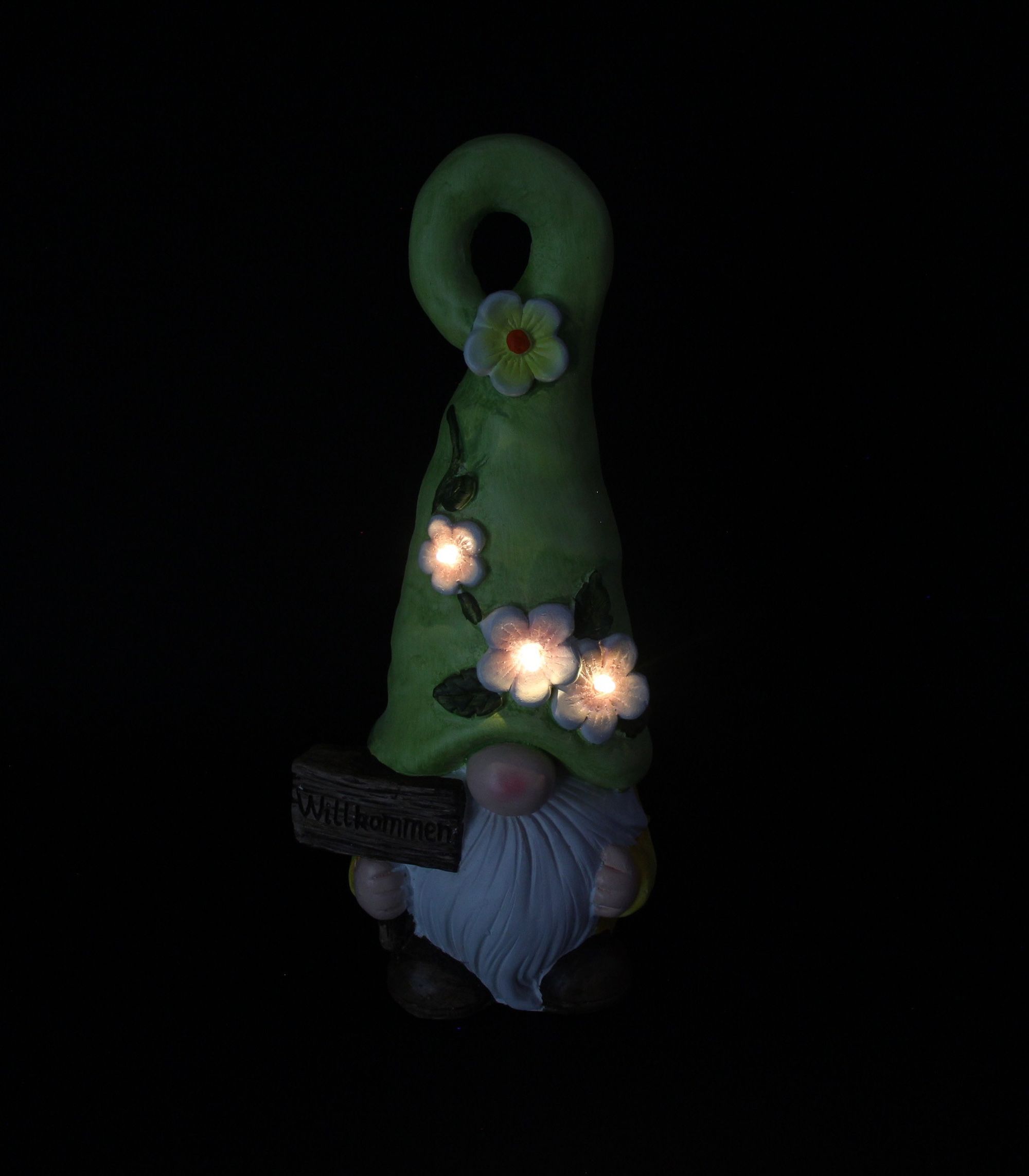 Acheter Lutin solaire "Willkommen"  dans la boutique en ligne de Frank Flechtwaren pour Figurines de jardin