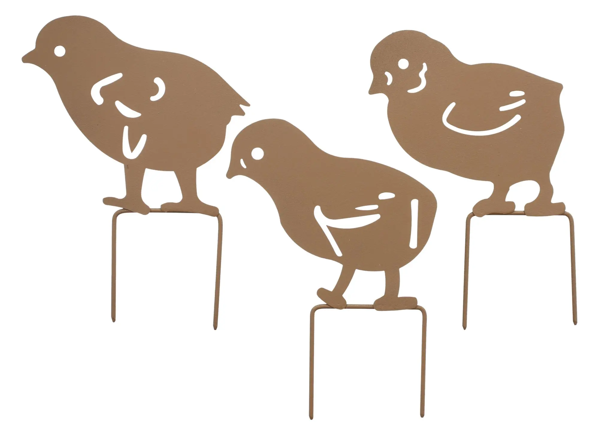 Acheter Lot de 4 pics "poule avec poussins"  dans la boutique en ligne de Frank Flechtwaren pour Pâques