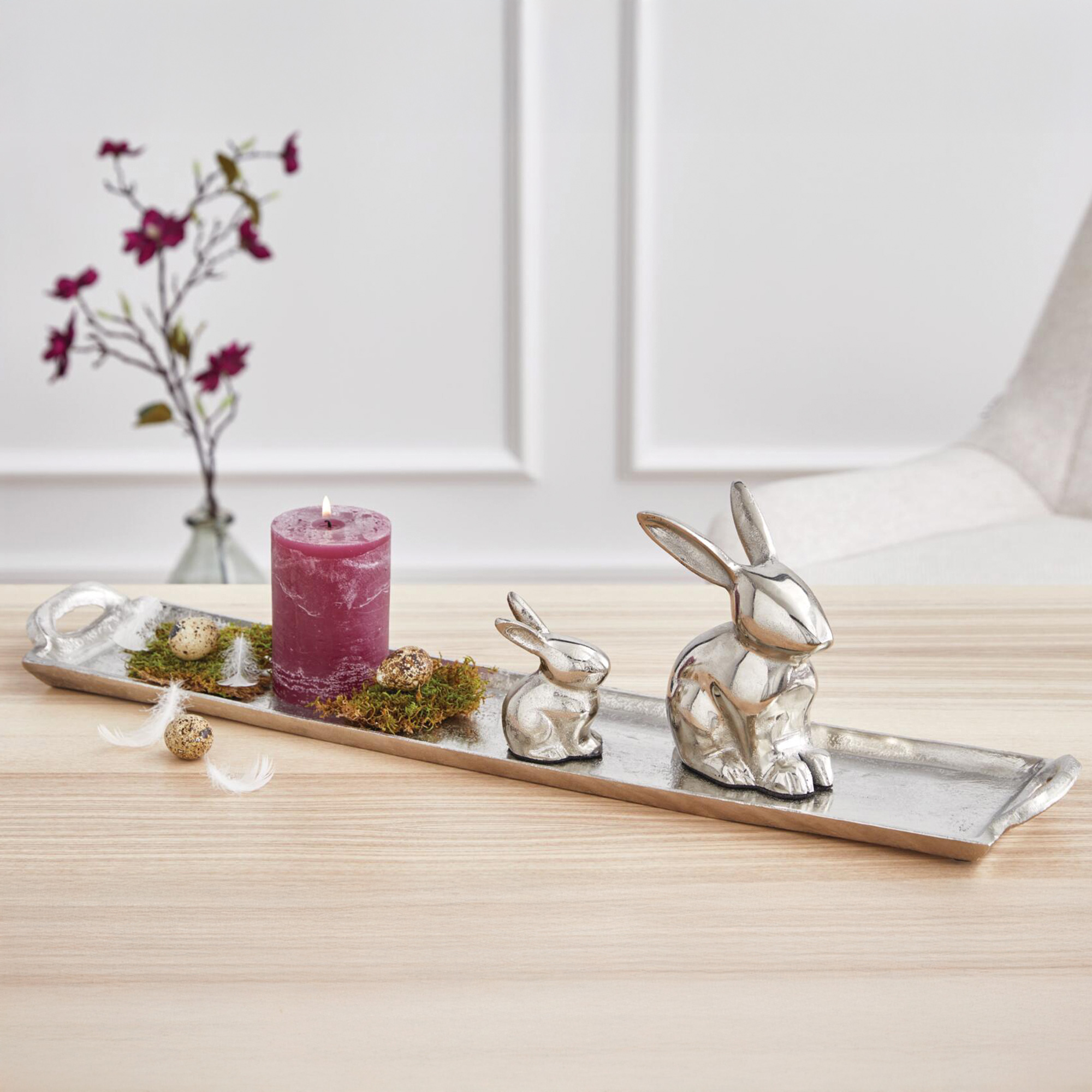 Acheter Plateau "brillance argentée", long  dans la boutique en ligne de Frank Flechtwaren