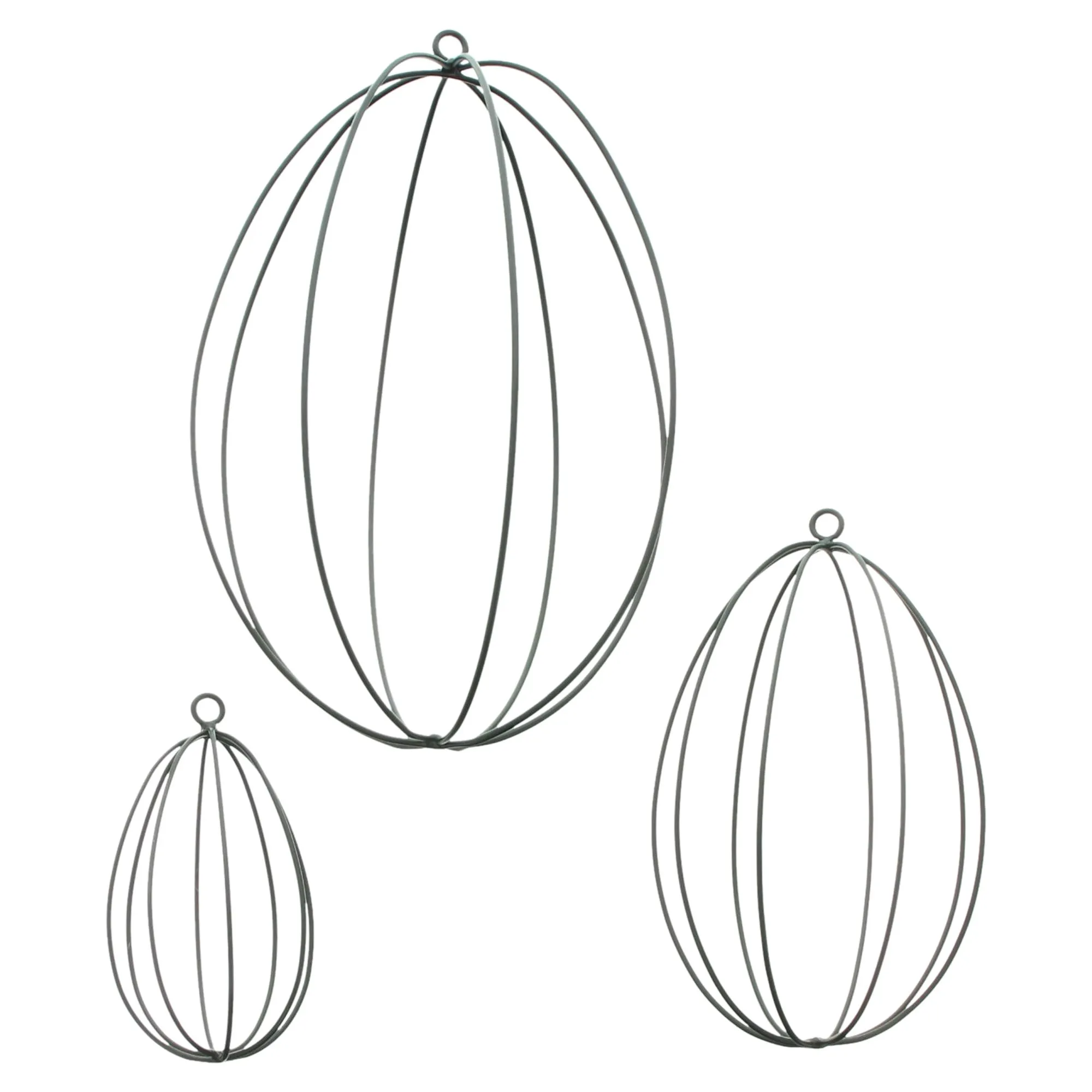 Acheter Lot de 3 oeufs décoratifs "oeufs de Pâques"  dans la boutique en ligne de Frank Flechtwaren pour Anneaux décoratifs