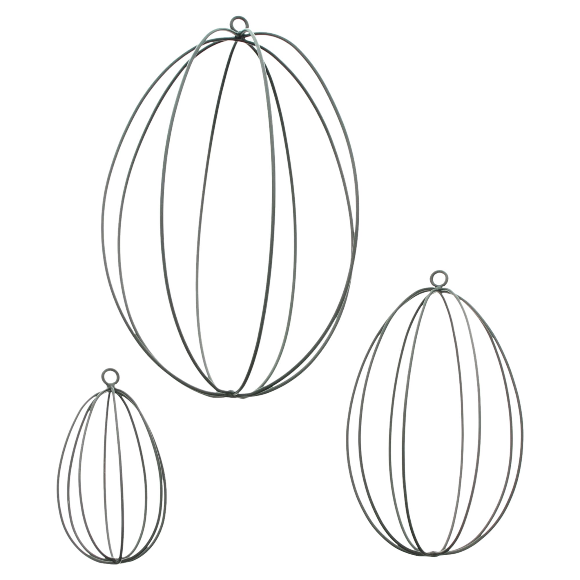 Acheter Lot de 3 oeufs décoratifs "oeufs de Pâques"  dans la boutique en ligne de Frank Flechtwaren pour Anneaux décoratifs