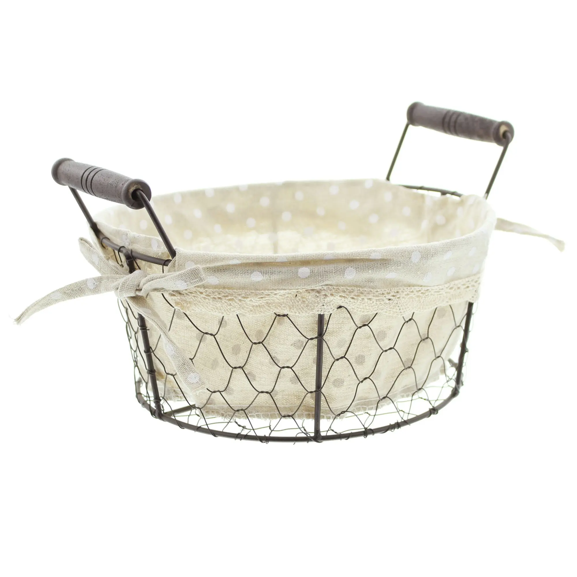 Acheter Panier de rangement "petits pois", rond  dans la boutique en ligne de Frank Flechtwaren pour Cuisine