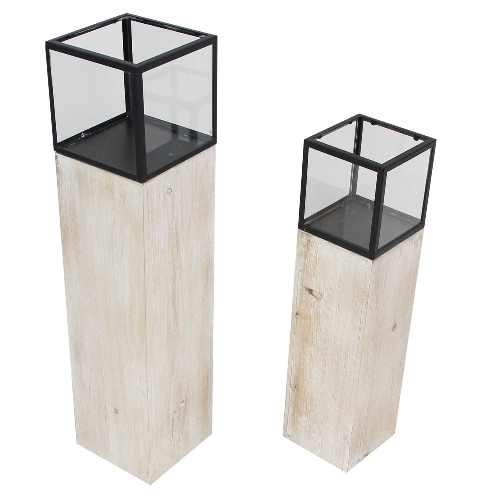 Acheter Lot de 2 colonnes photophores "moderne"  dans la boutique en ligne de Frank Flechtwaren pour Photophores