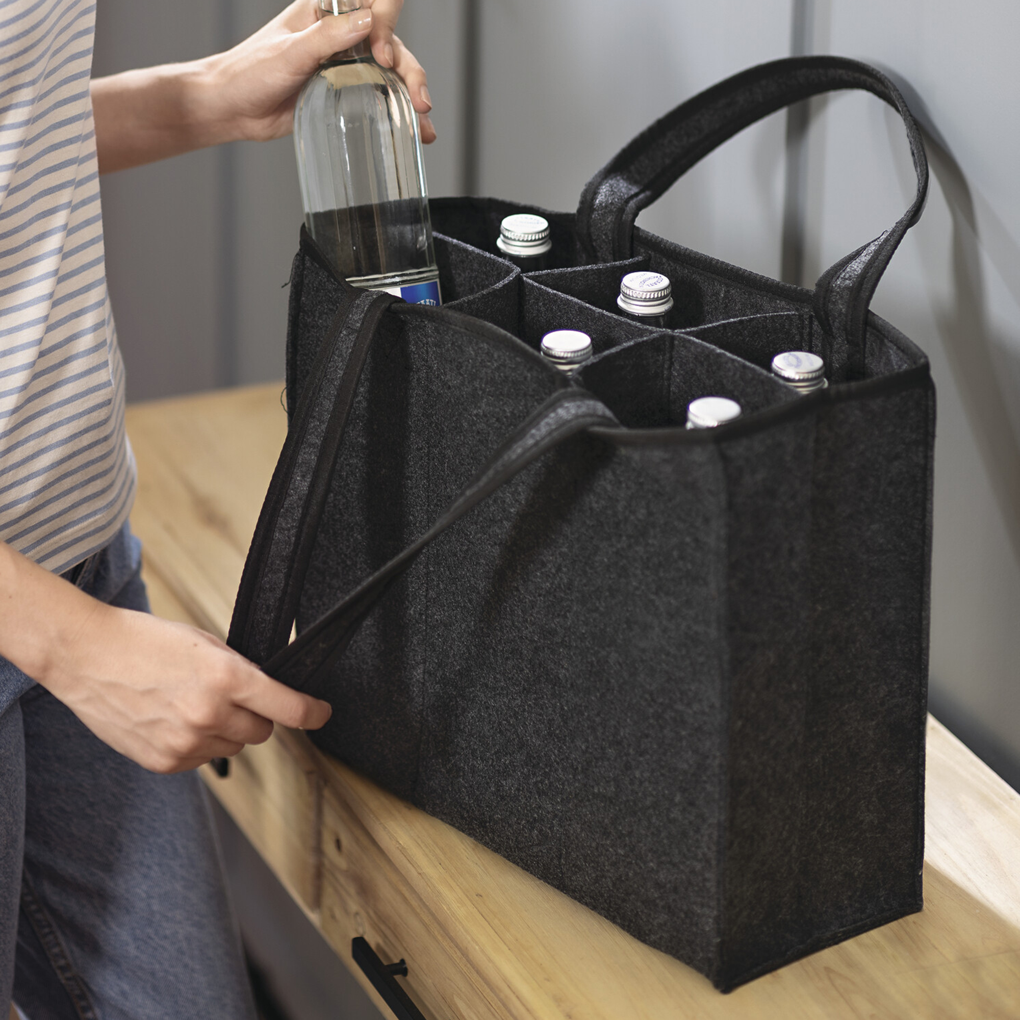 Acheter Porte-bouteilles "anthracite"  dans la boutique en ligne de Frank Flechtwaren