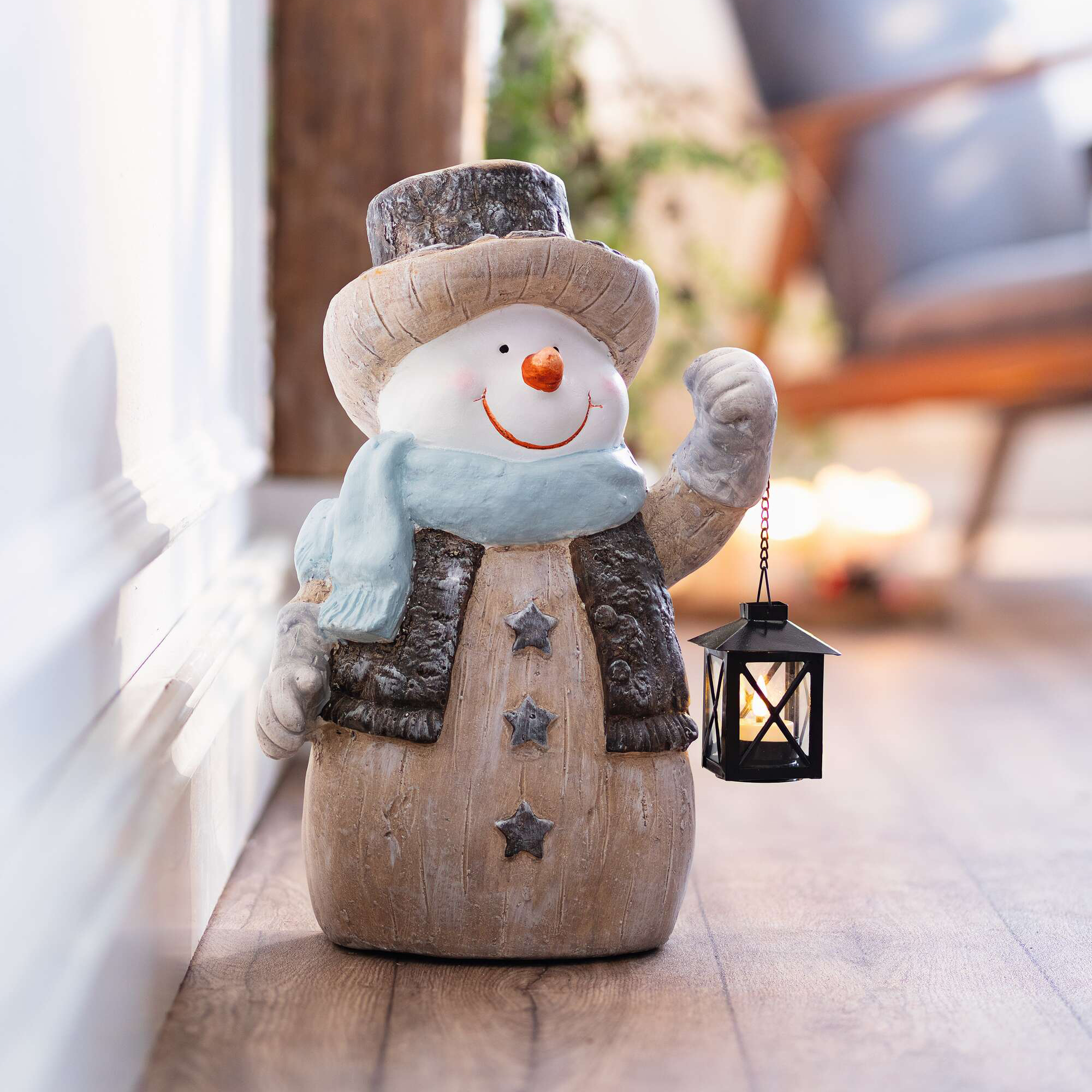 Acheter Bonhomme de neige "lanterne"  dans la boutique en ligne de Frank Flechtwaren