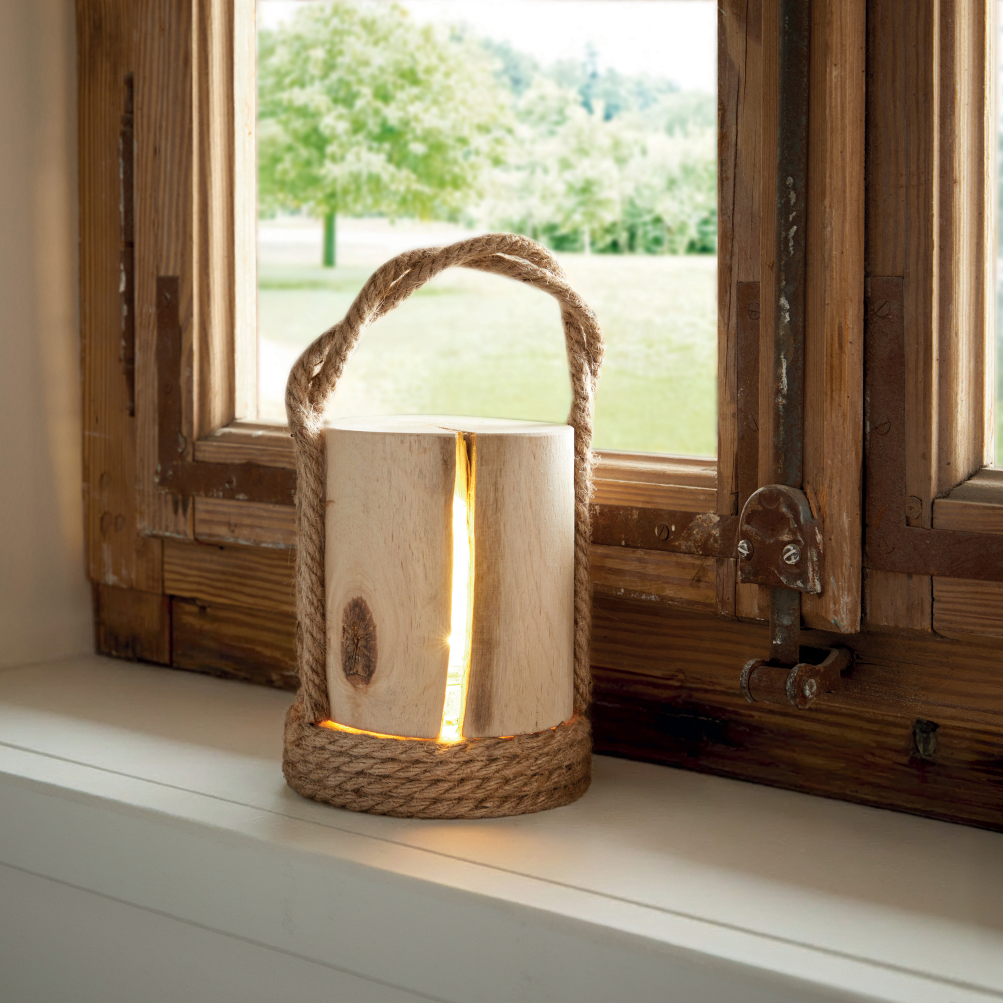 Acheter Lanterne LED "Wood"  dans la boutique en ligne de Frank Flechtwaren