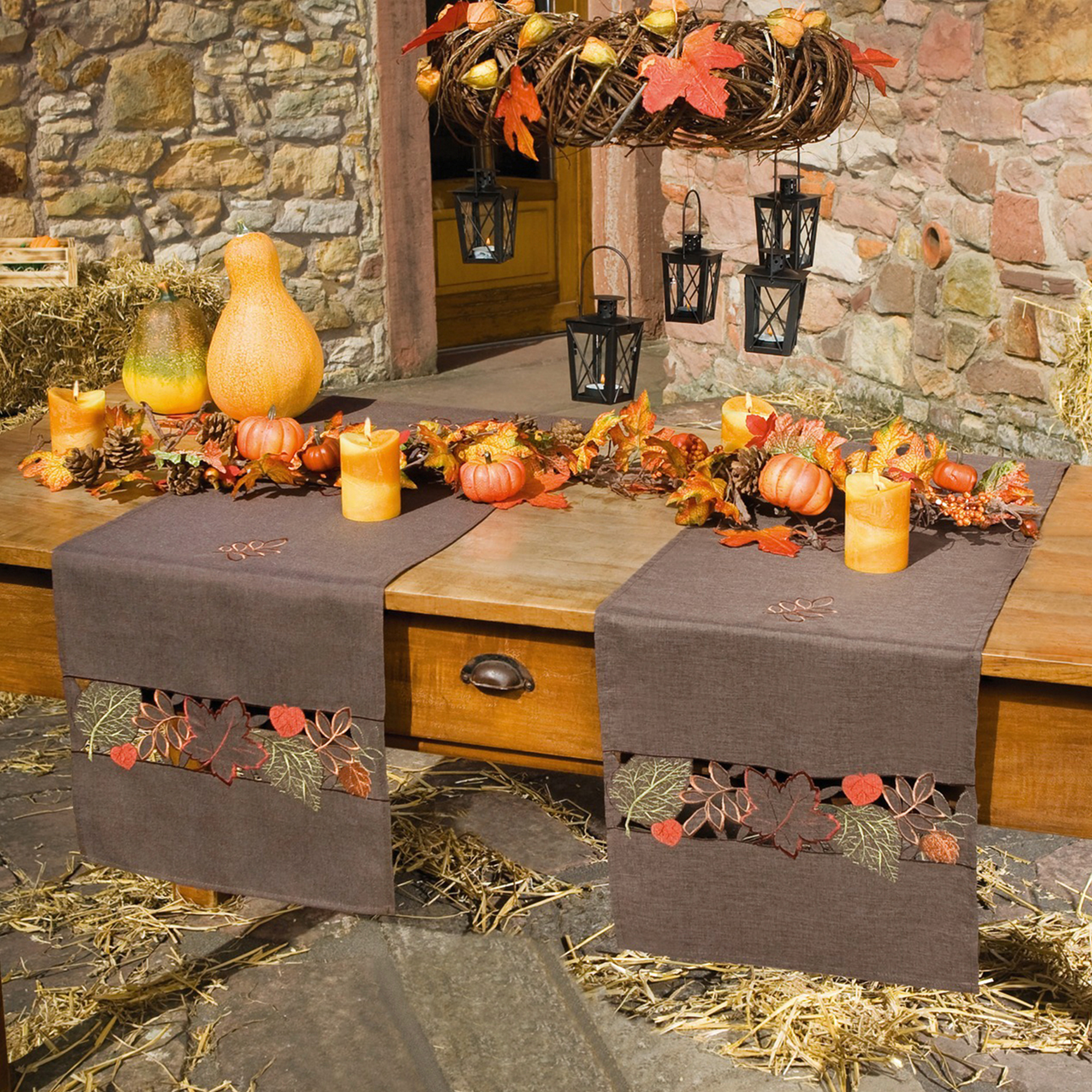 Acheter Chemin de table "automne", brun  dans la boutique en ligne de Frank Flechtwaren