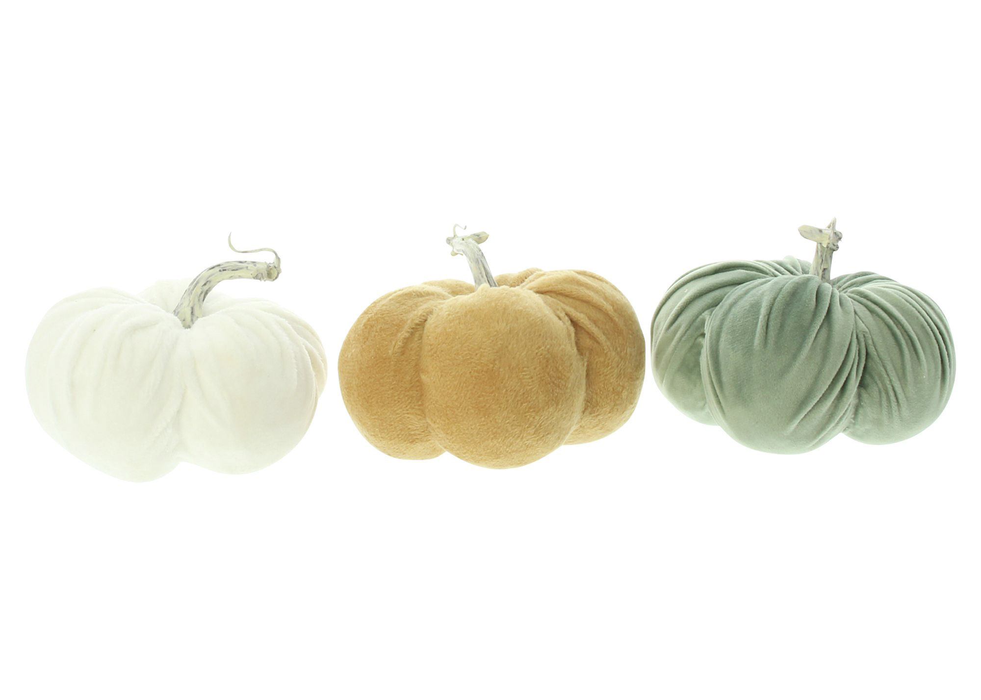 Acheter Décoration automnale"citrouille velours", 3pcs  dans la boutique en ligne de Frank Flechtwaren pour Citrouilles